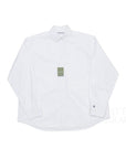 【CAHLUMN / MAGAZINE POCKET BROAD SHIRT (WHITE) / SIZE L】