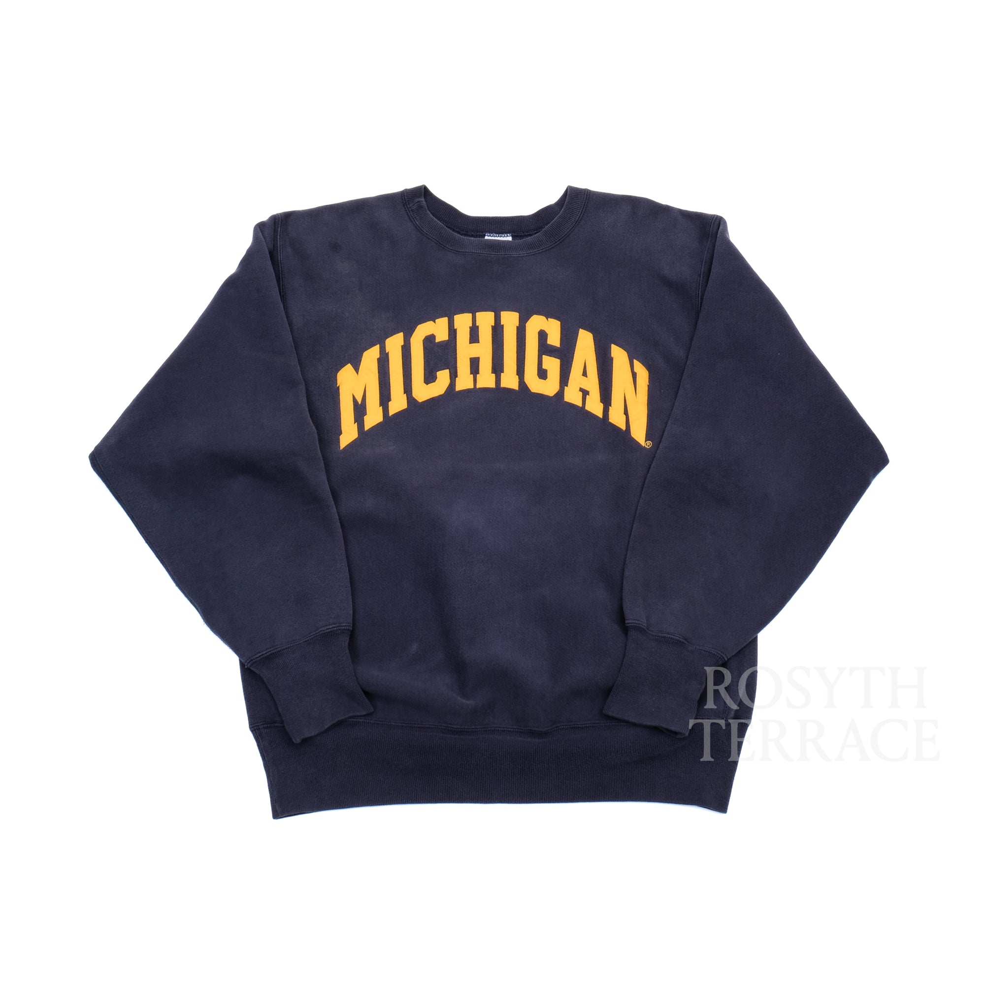 【90s Champion REVERSE WEAVE / MICHIGAN APPLIQUÉ CREW NECK / SIZE XL】