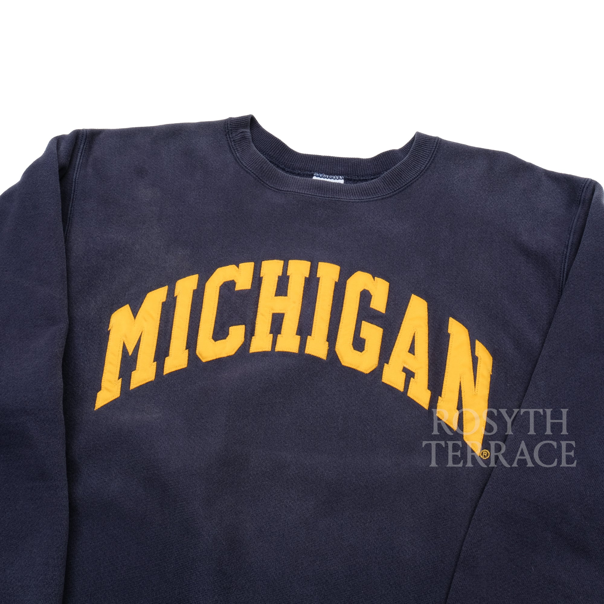 【90s Champion REVERSE WEAVE / MICHIGAN APPLIQUÉ CREW NECK / SIZE XL】