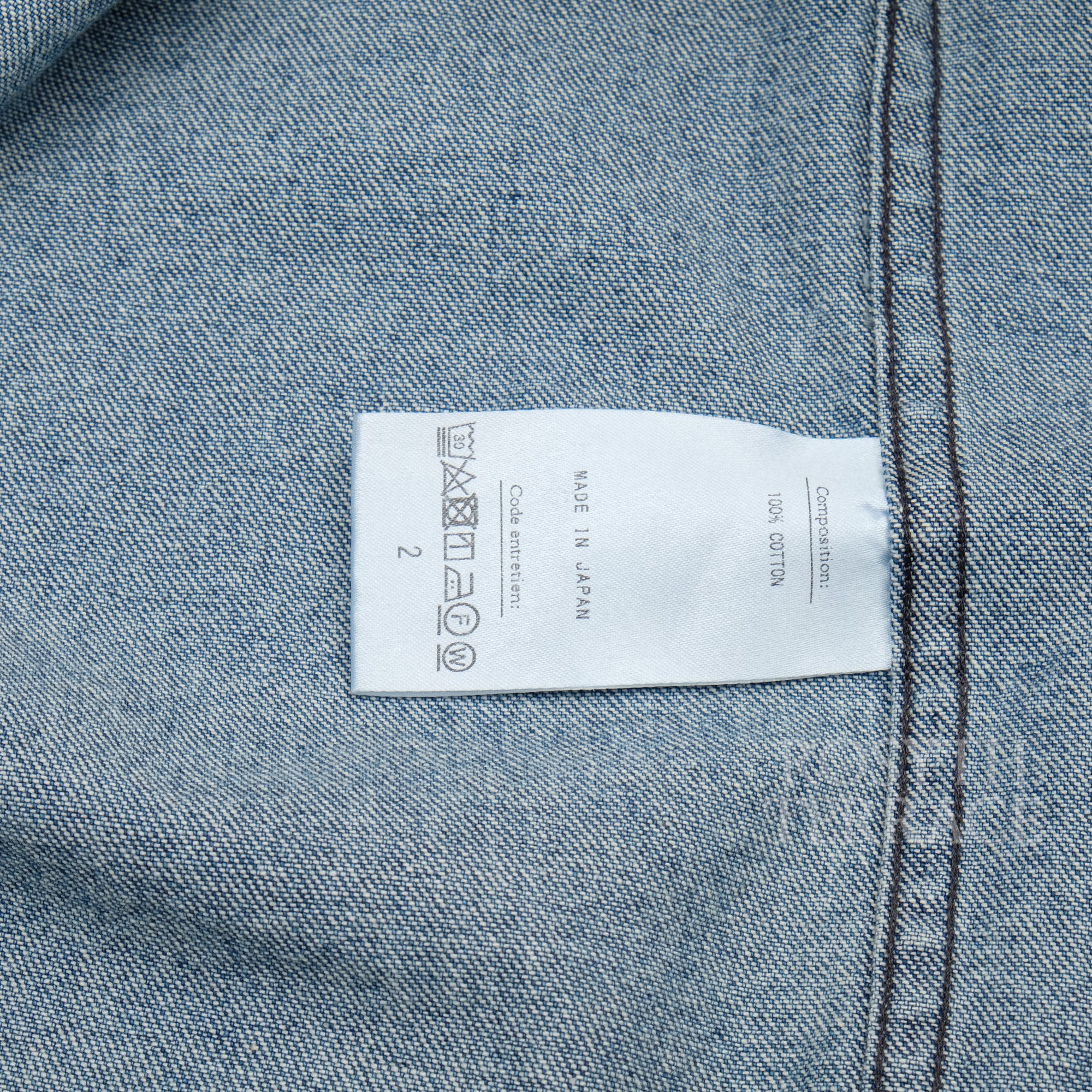【A.PRESSE / BD DENIM SHIRT INDIGO WASHED / SIZE 2】