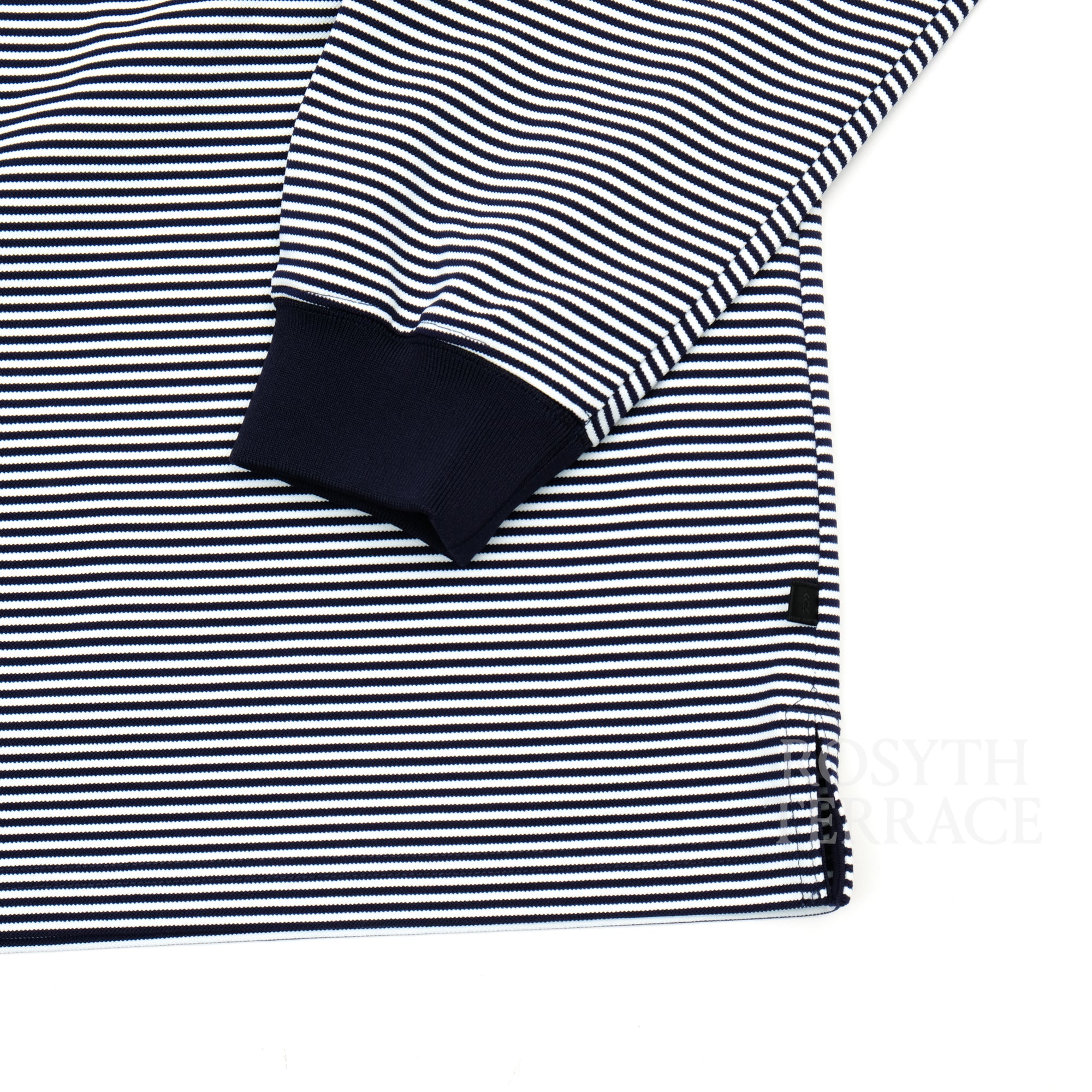 【DAIWA PIER39 / TECH POLO LS (BLUE STRIPE) / SIZE L】