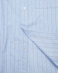 【nanamica / BAND COLLAR DOBBY STRIPE SHIRT LS / SIZE L】