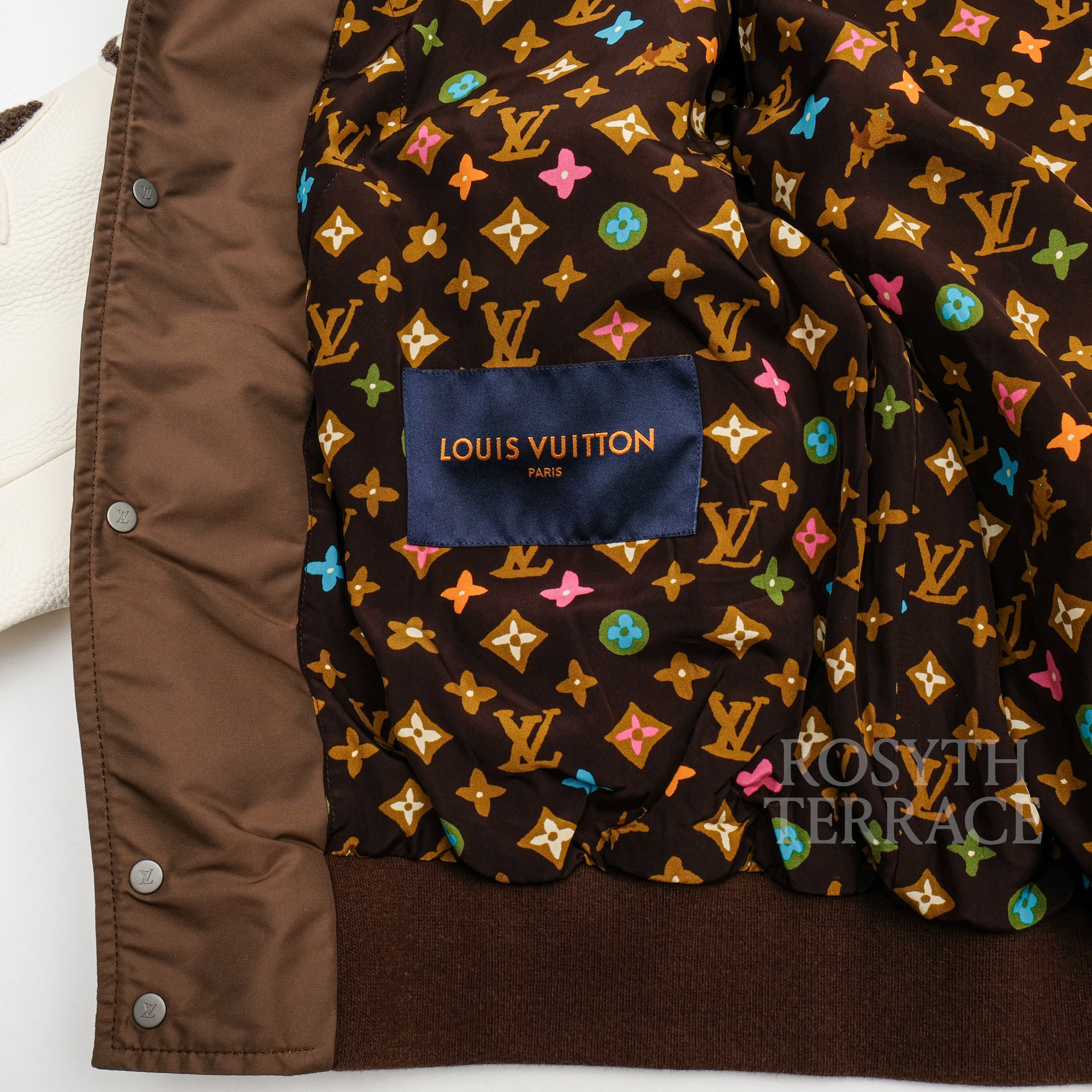 【LOUIS VUITTON by Tyler, the Creator / EMBROIDERED VARSITY JACKET / SIZE 52】