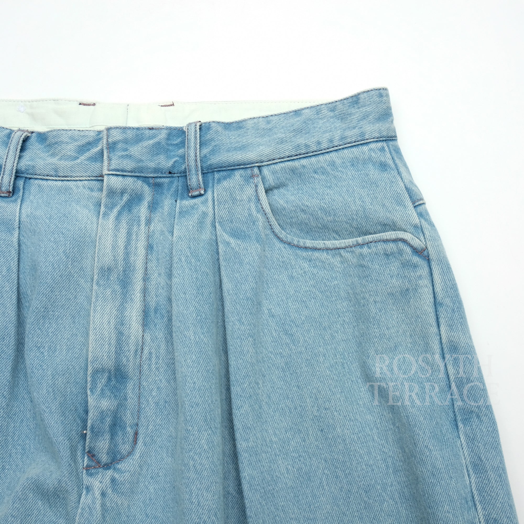 【FARAH JAPAN / TWO-TUCK WIDE TAPERED PANTS (BLEACHED) / SIZE 32】