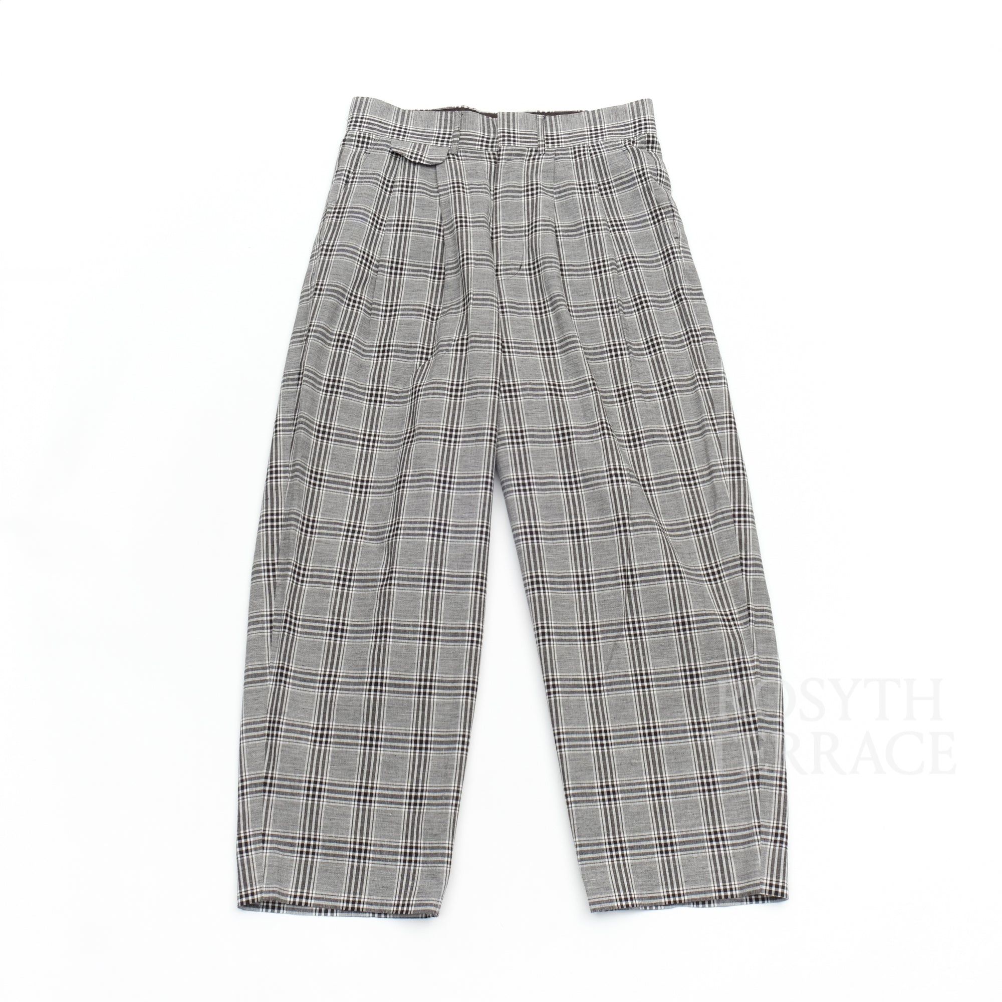 【ADULT ORIENTED ROBES / SILHOUETTE TARTANS LINEN CHECK PANTS / SIZE 4】