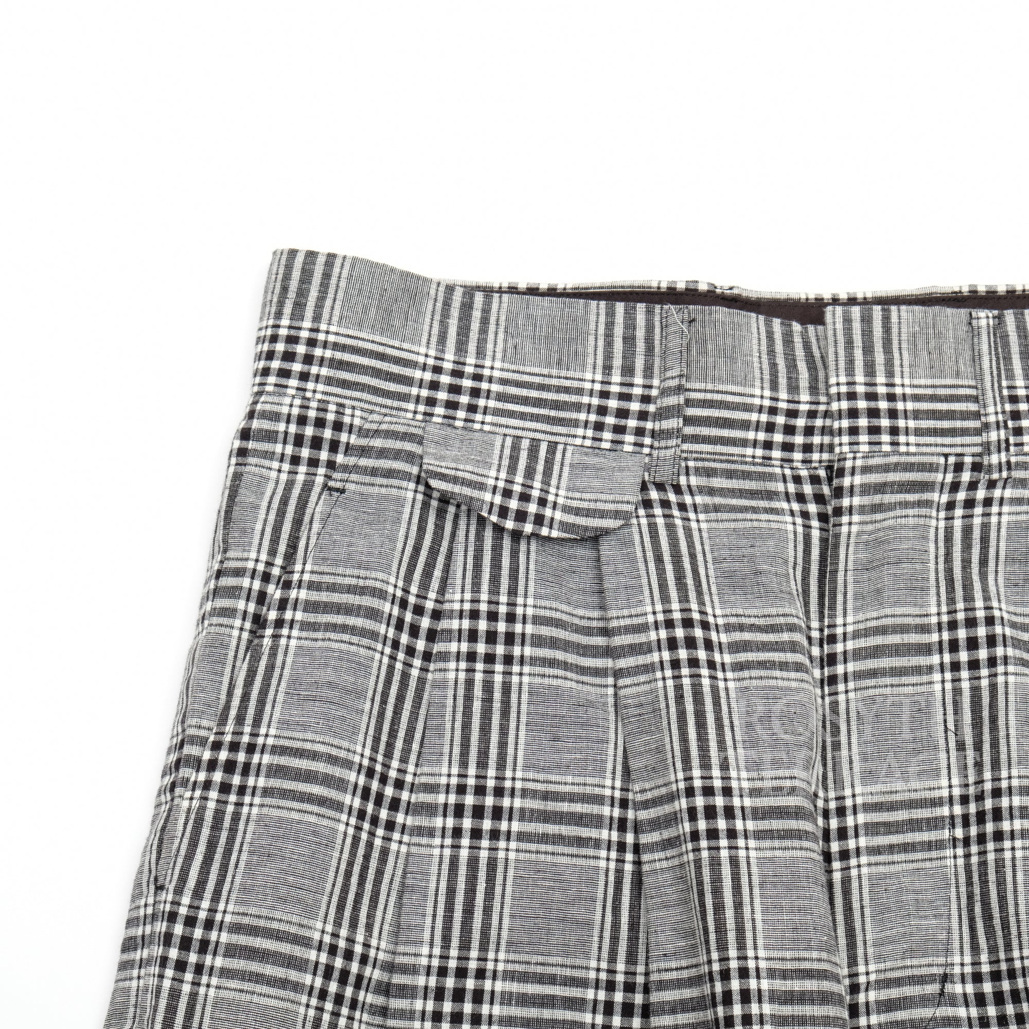 【ADULT ORIENTED ROBES / SILHOUETTE TARTANS LINEN CHECK PANTS / SIZE 4】