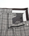 【ADULT ORIENTED ROBES / SILHOUETTE TARTANS LINEN CHECK PANTS / SIZE 4】