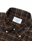 【Unlikely / BUTTON DOWN SHIRTS OXFORD (BROWN PLAIDS) / SIZE M】