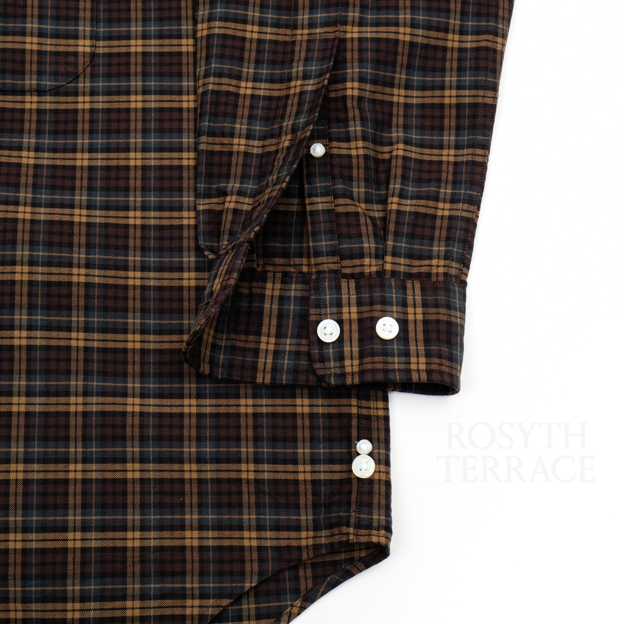 【Unlikely / BUTTON DOWN SHIRTS OXFORD (BROWN PLAIDS) / SIZE M】