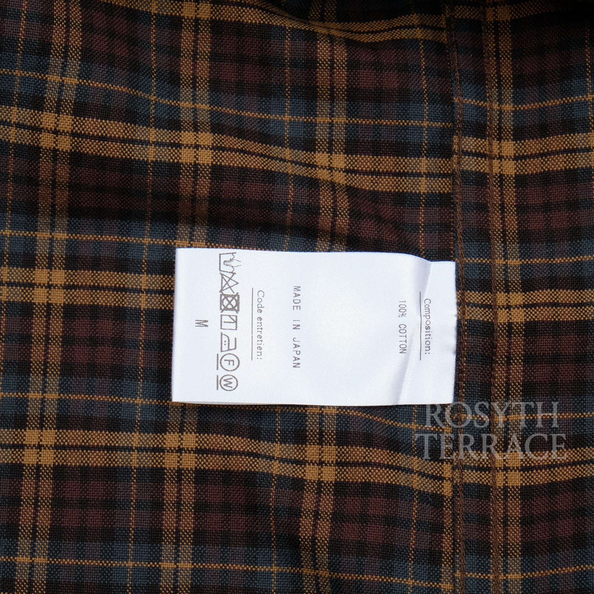 【Unlikely / BUTTON DOWN SHIRTS OXFORD (BROWN PLAIDS) / SIZE M】