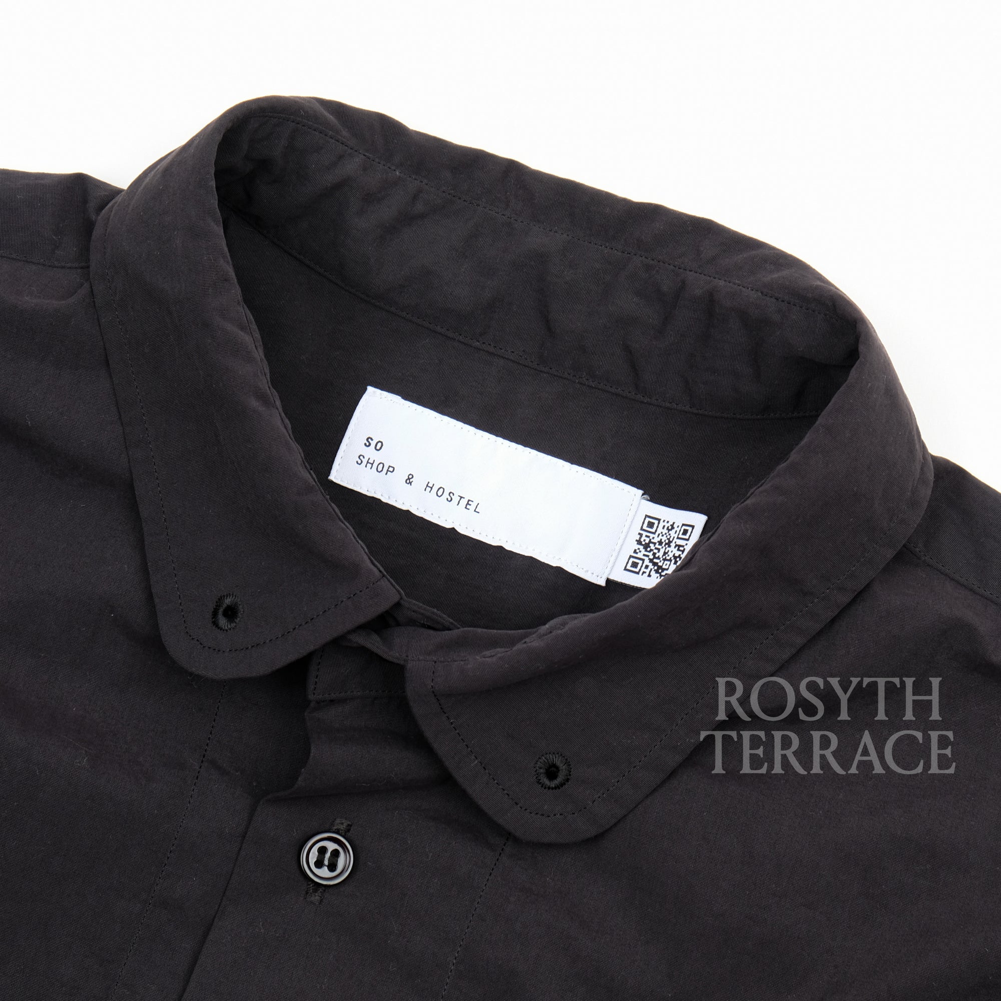 【SO SHOP & HOSTEL / NYLON ROUND COLLAR SHIRT / SIZE XL】