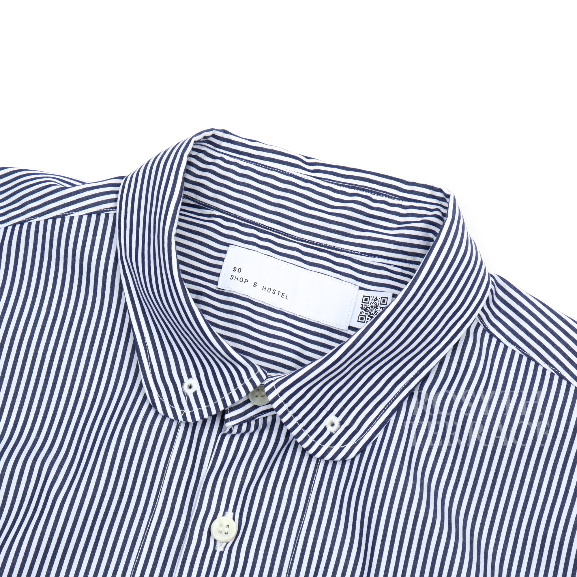 【SO SHOP & HOSTEL / ROUND COLLAR SHIRT (THOMAS MASON) / SIZE L】