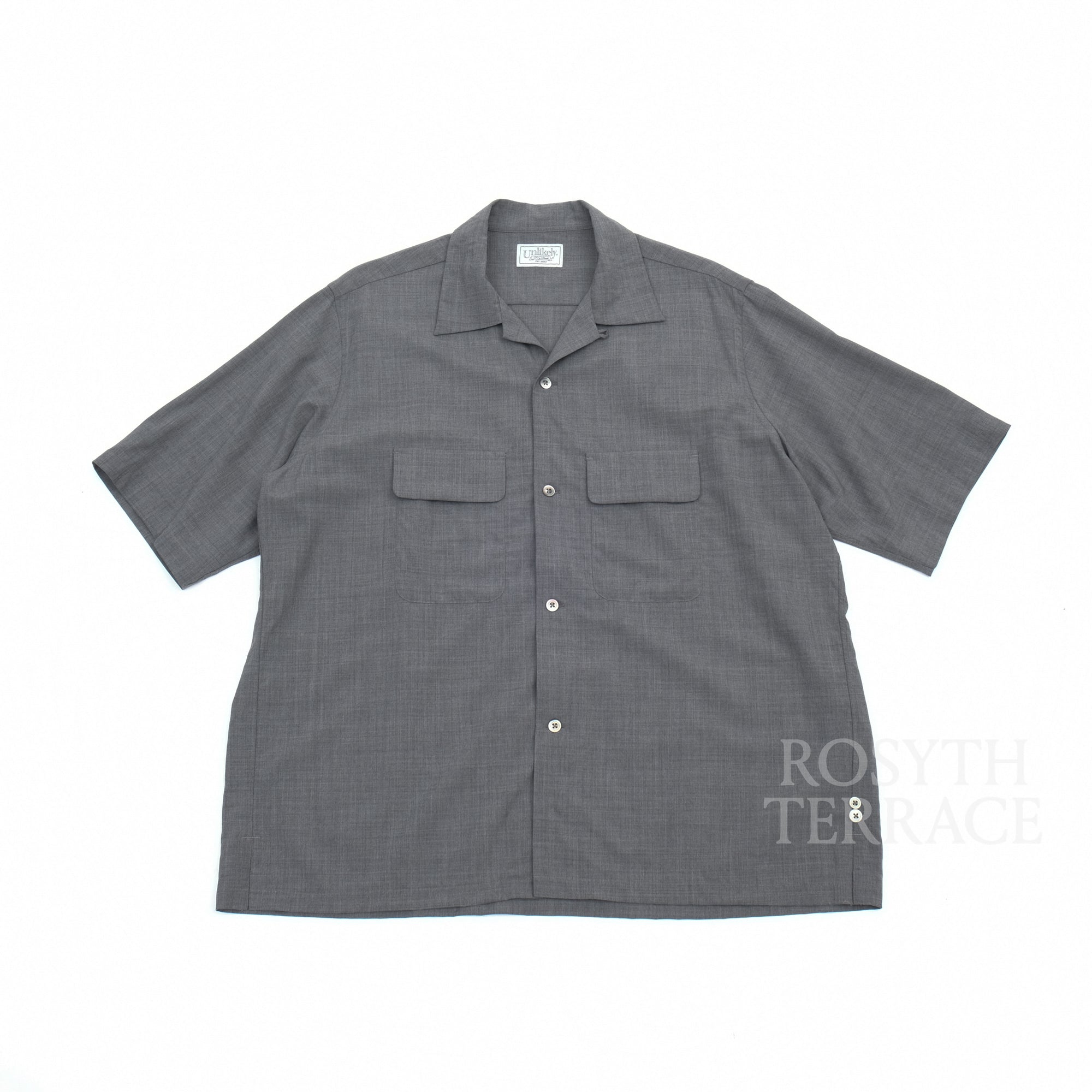 【Unlikely / 2P SPORTS OPEN SHIRT TROPICAL (GREY) / SIZE L】