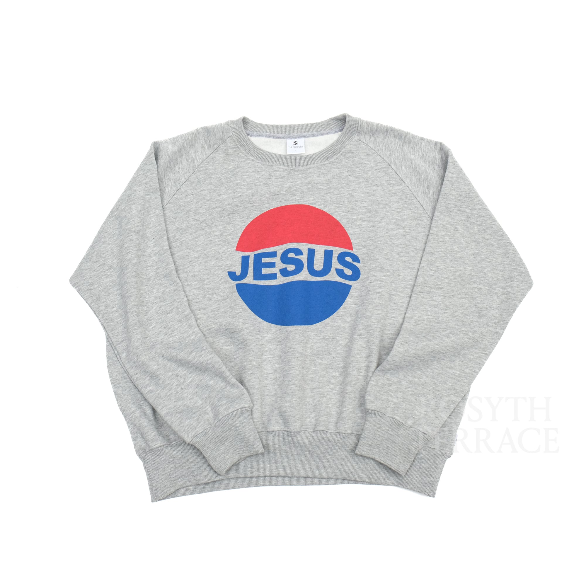【THE SALVAGES x Douglas Hart / JESUS CREW SWEAT / SIZE L】