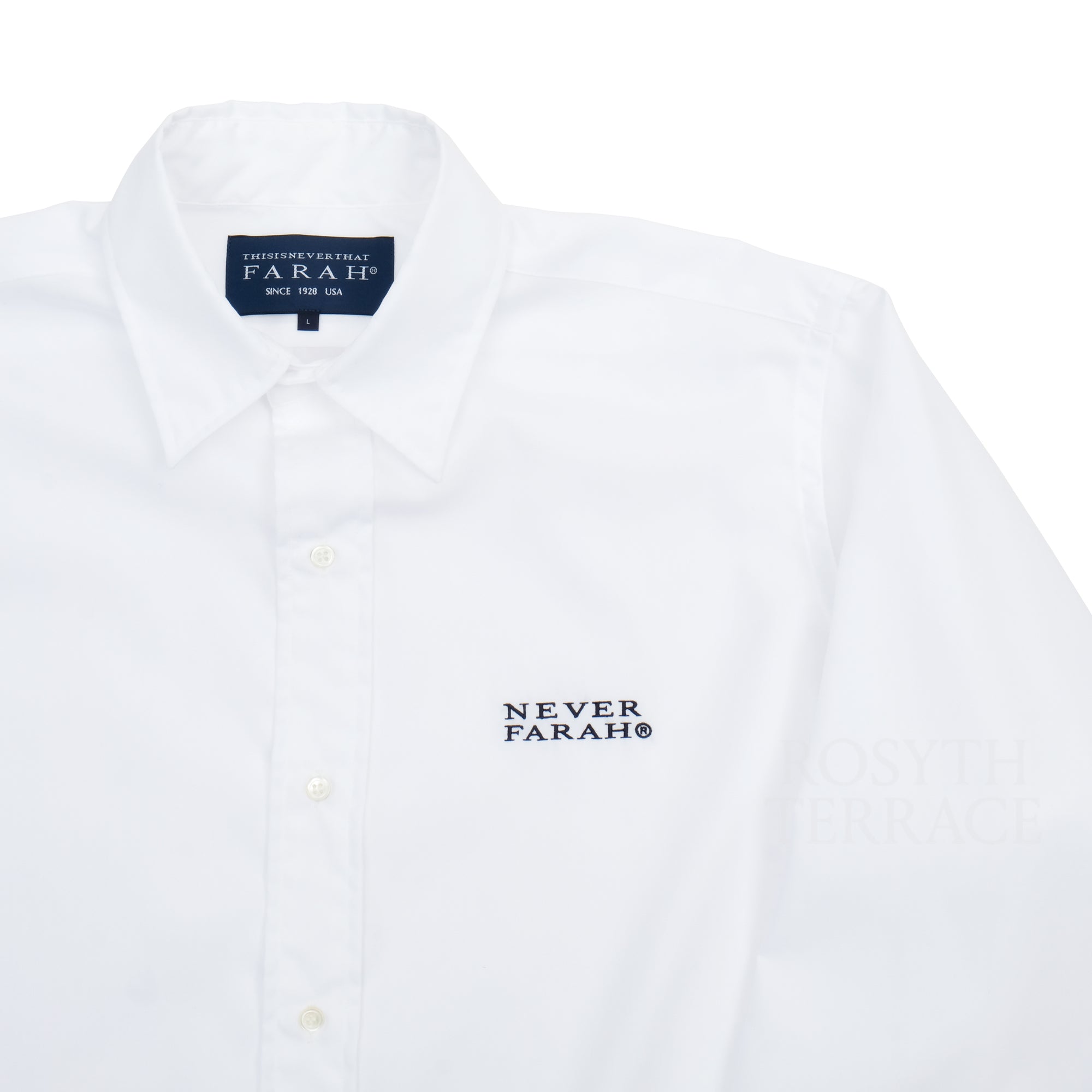 【thisisneverthat x FARAH JAPAN / CLASSIC SHIRT WHITE / SIZE L】