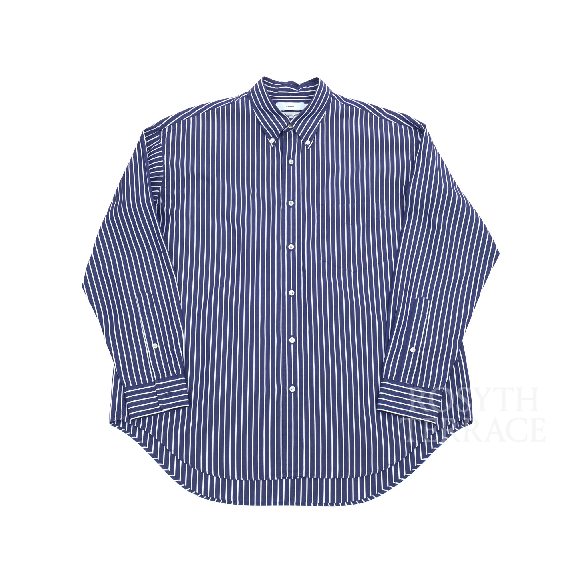 【Graphpaper / THOMAS MASON LS BD SHIRT NAVY STRIPE / SIZE 2】