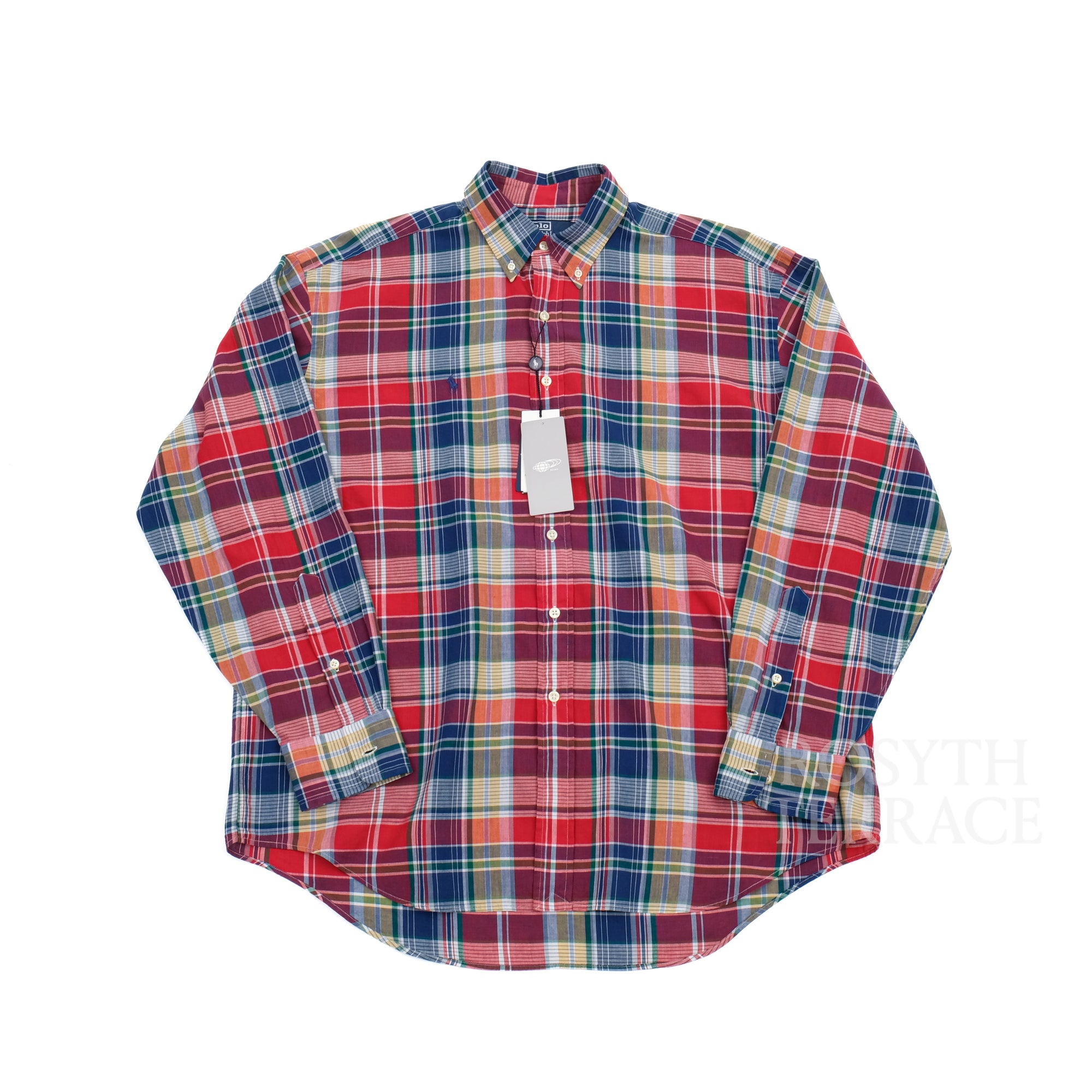 【POLO by Ralph Lauren for BEAMS / CUSTOM LONG SLEEVE SHIRT (MADRAS RED) / SIZE M】