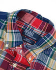 【POLO by Ralph Lauren for BEAMS / CUSTOM LONG SLEEVE SHIRT (MADRAS RED) / SIZE M】
