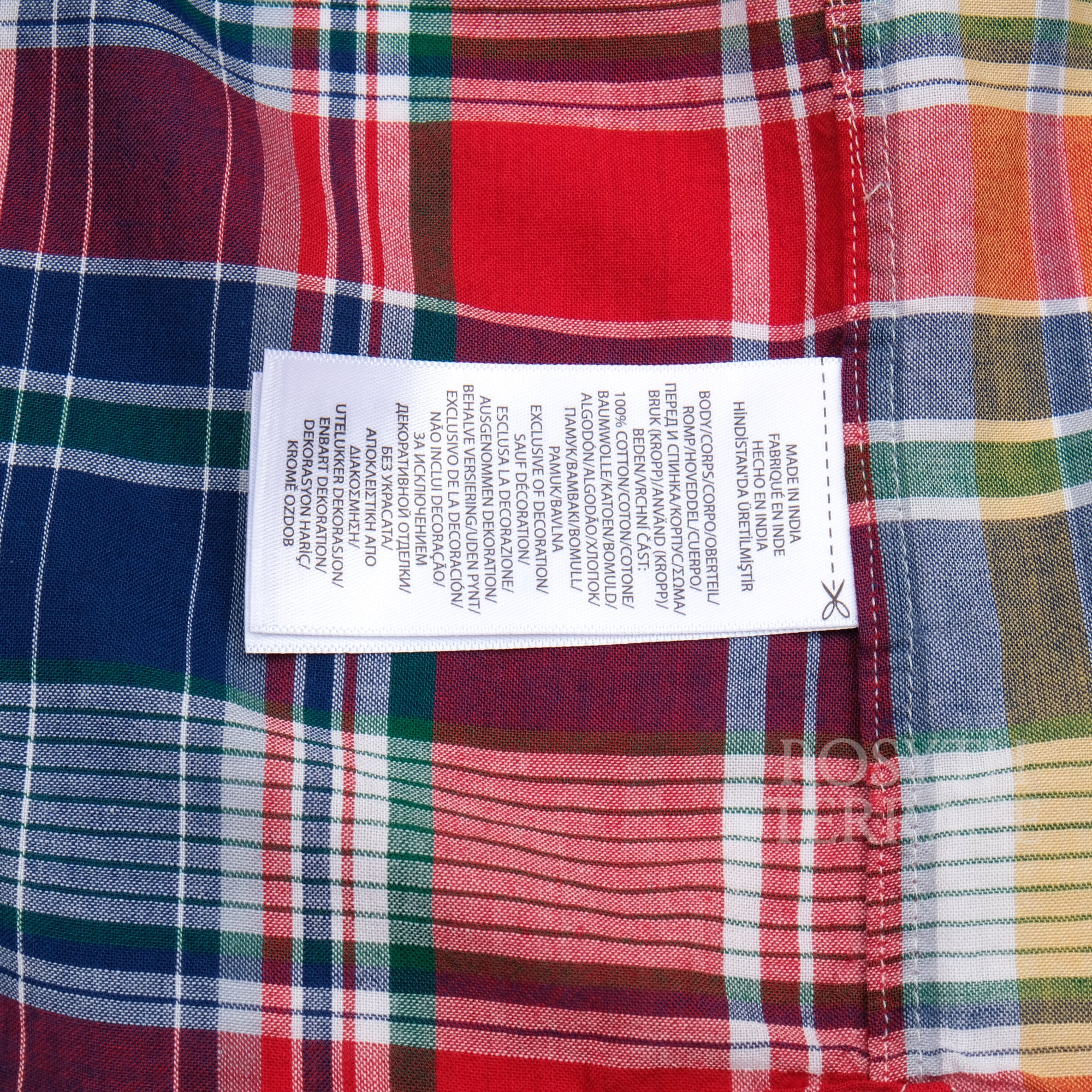 【POLO by Ralph Lauren for BEAMS / CUSTOM LONG SLEEVE SHIRT (MADRAS RED) / SIZE M】