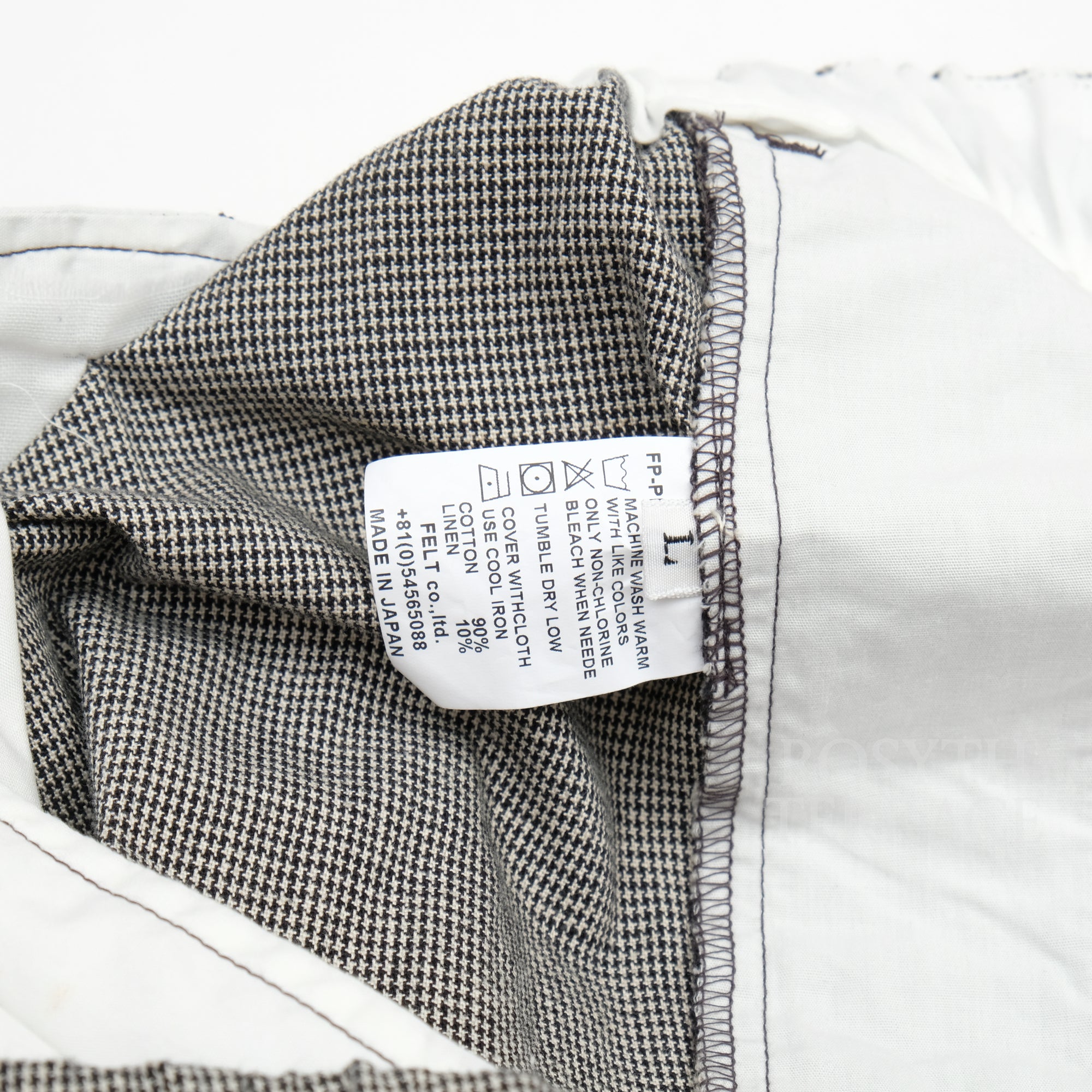 【FUTURE PRIMITIVE / EASY PANTS (HOUNDSTOOTH) / SIZE L】