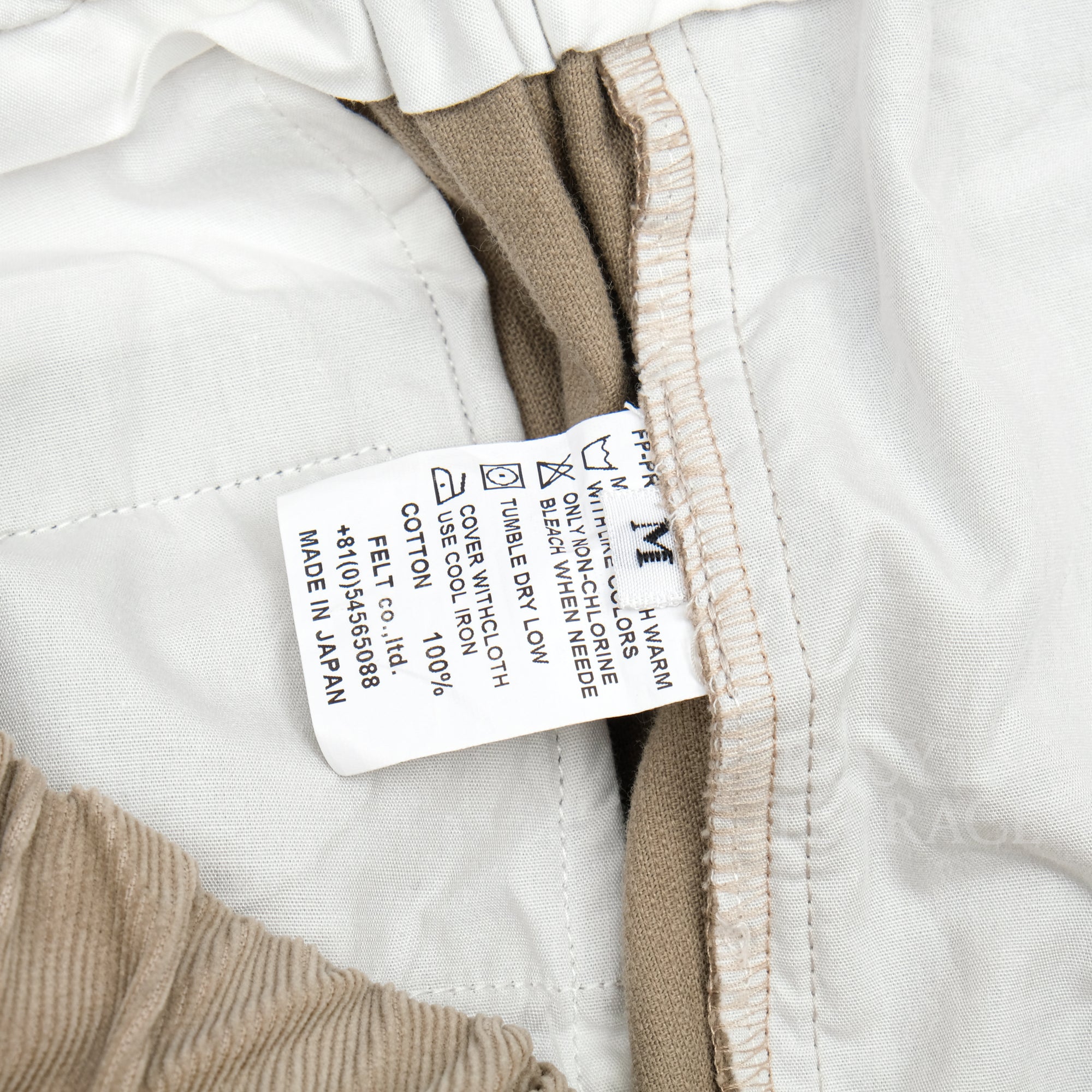 【FUTURE PRIMITIVE / EASY PANTS CORDS (KHAKI) / SIZE M】