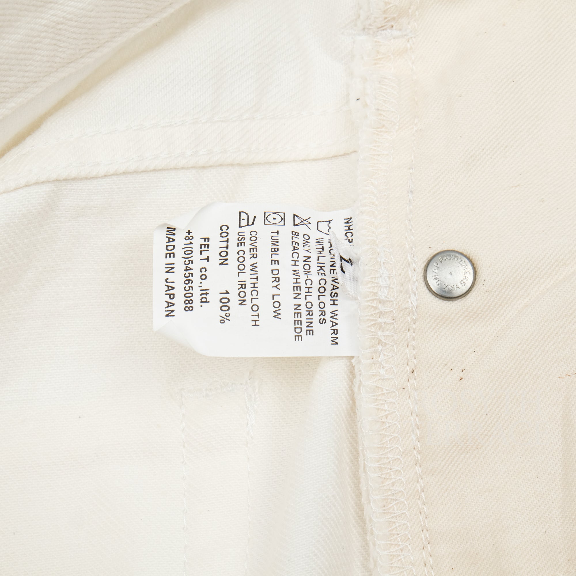 【NATURAL HIKING CLUB / NHC 5-POCKET PANTS (WHITE) / SIZE L】
