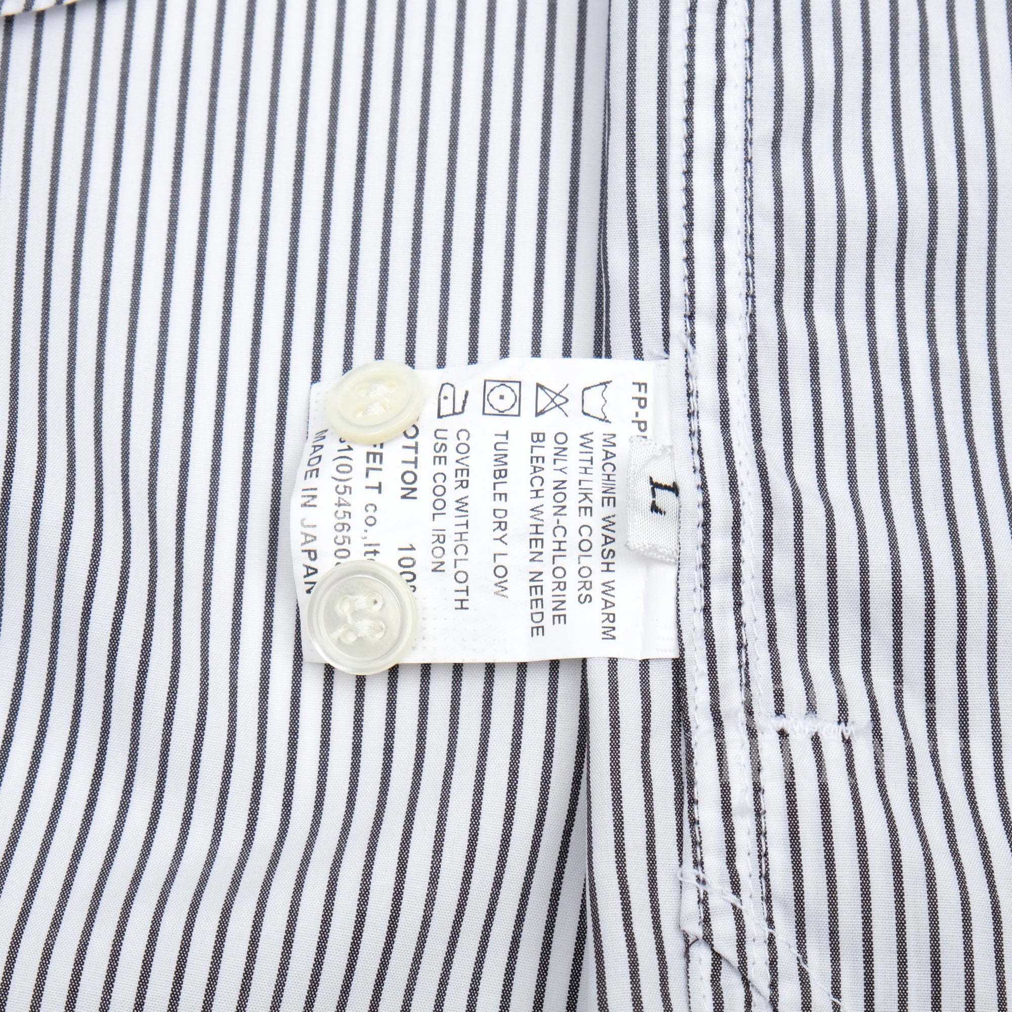 【FUTURE PRIMITIVE / REVERE COLLAR SHIRT (GREY STRIPE) / SIZE L】