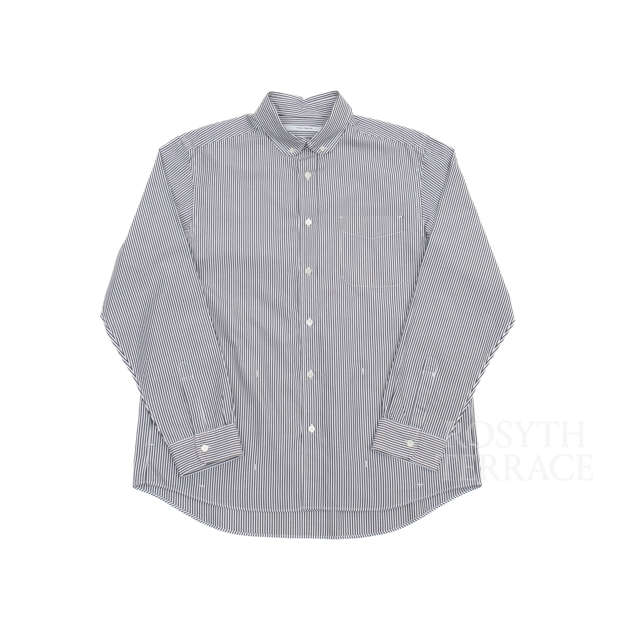 【FUTURE PRIMITIVE / ROUND COLLAR B.D. SHIRT (LONDON STRIPE) / SIZE】