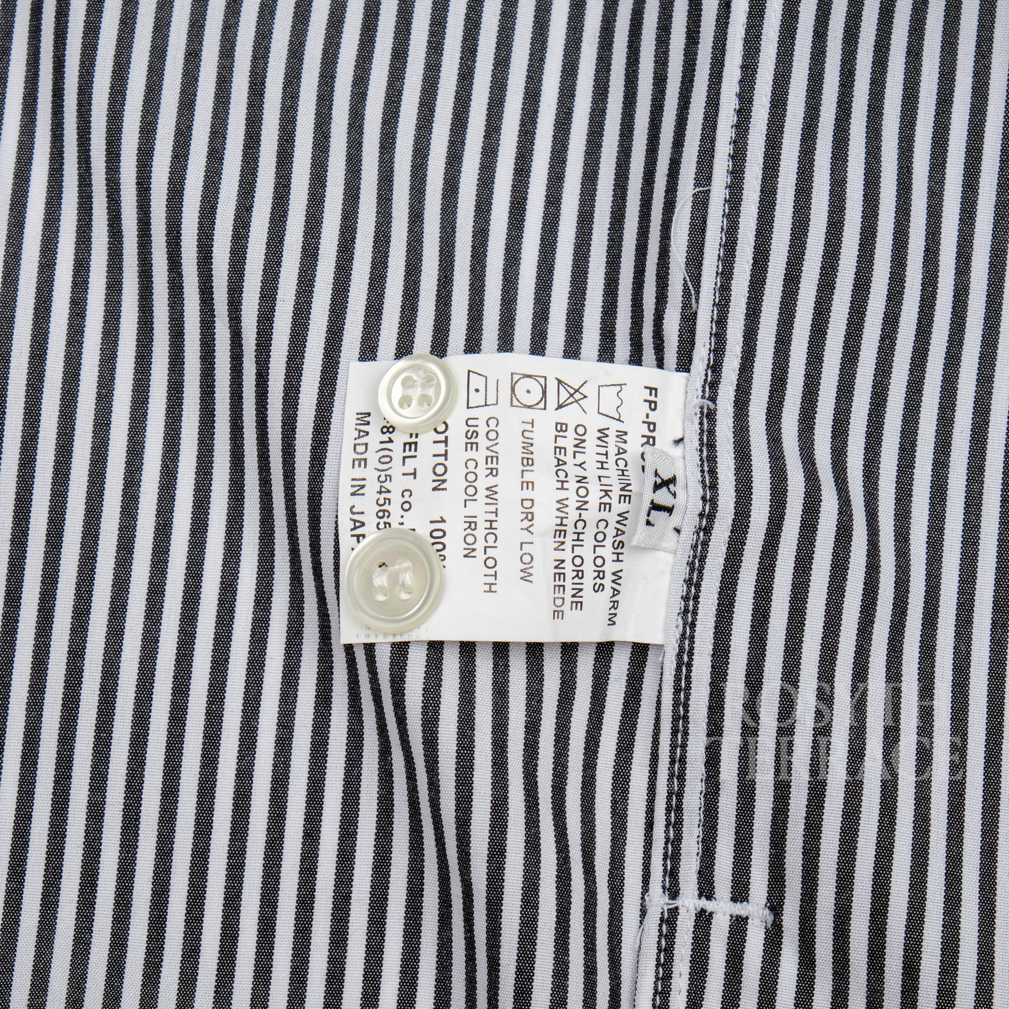 【FUTURE PRIMITIVE / ROUND COLLAR B.D. SHIRT (LONDON STRIPE) / SIZE】