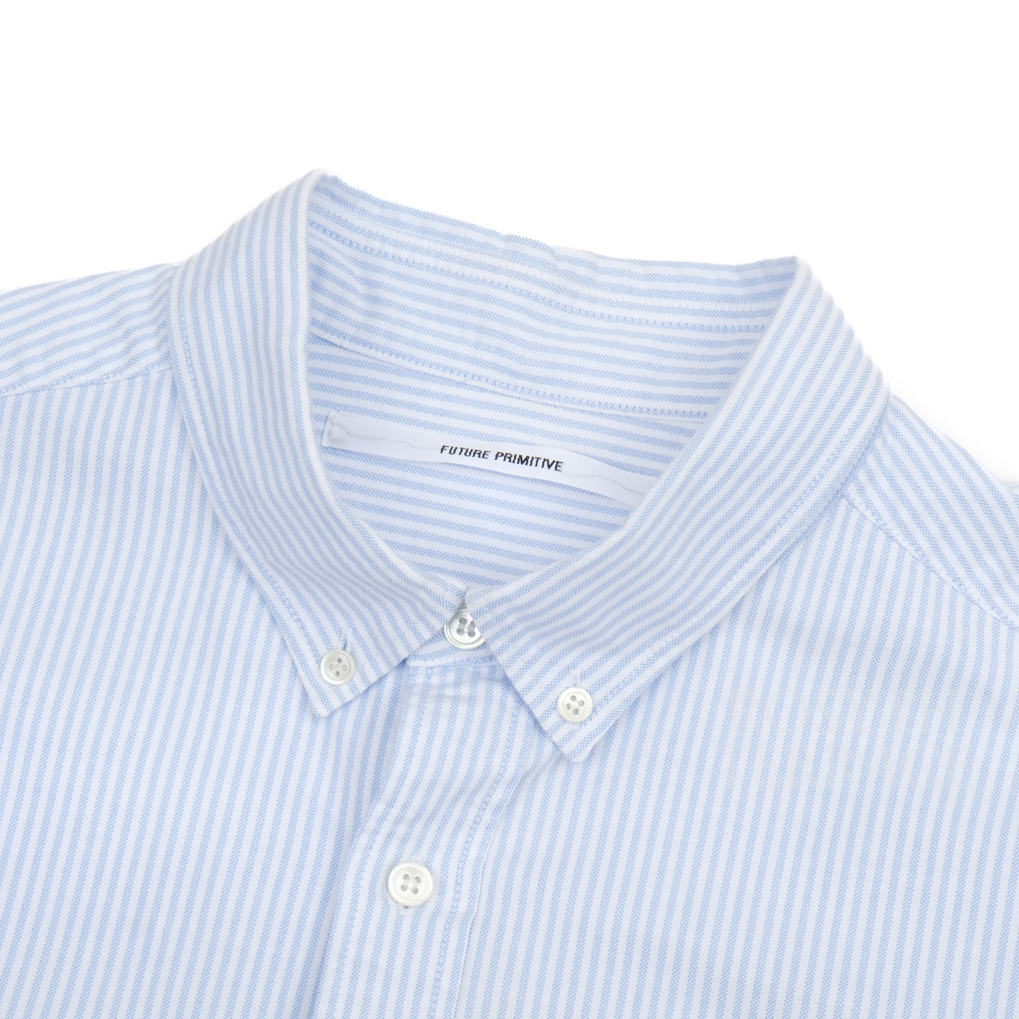 【FUTURE PRIMITIVE / B.D. SHIRT (BLUE CANDY STRIPE) / SIZE L】
