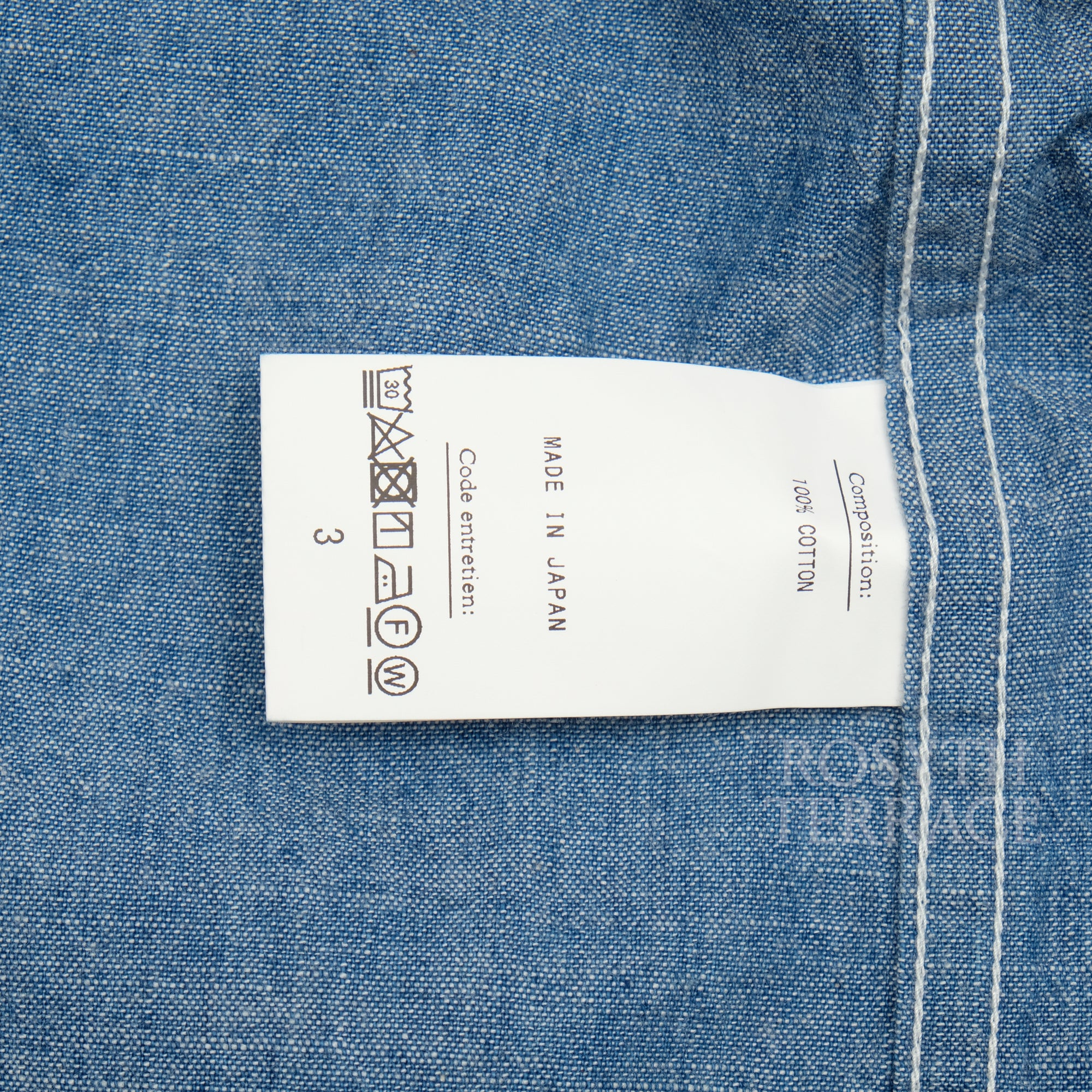 【A.PRESSE / WASHED CHAMBRAY SHIRT / SIZE 3】