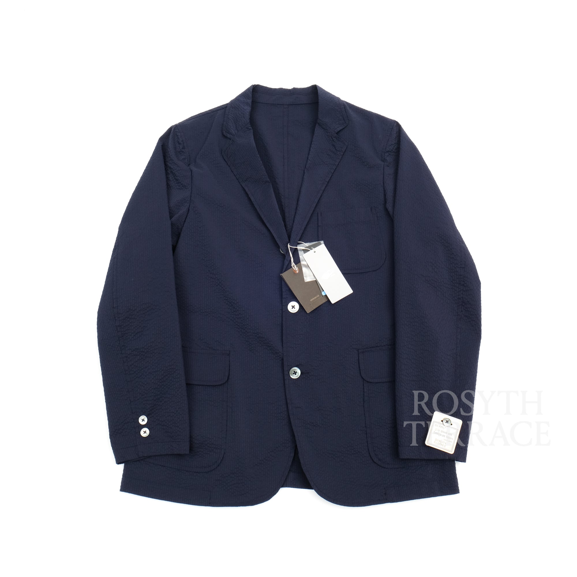 【BEAMS+ / SEERSUCKER 3B COOLMAX® BLAZER / SIZE L】