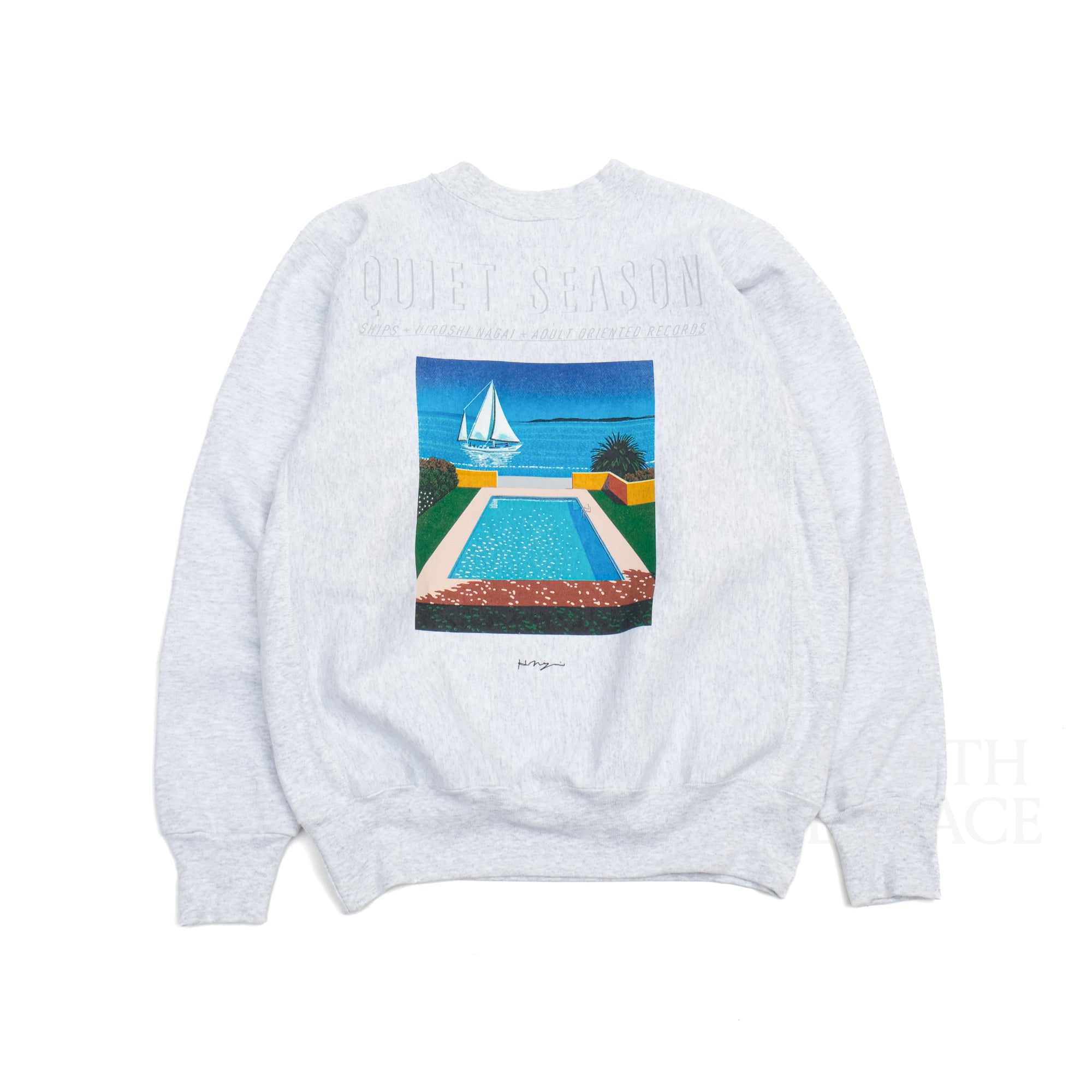 【AOR x HIROSHI NAGAI x SHIPS / QUIET SEASON SWEATSHIRT / SIZE L】