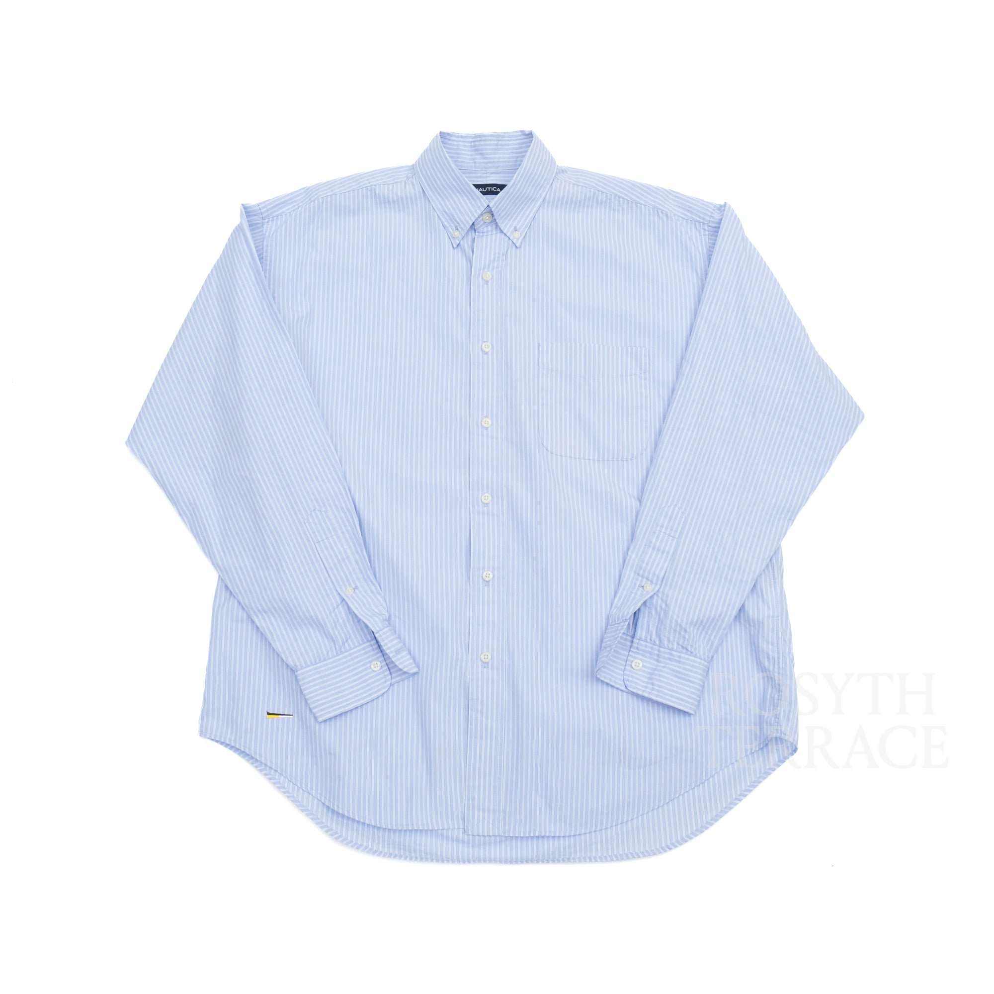 【NAUTICA JAPAN / REGULAR B.D. SHIRT (BLUE STRIPE) / SIZE M】