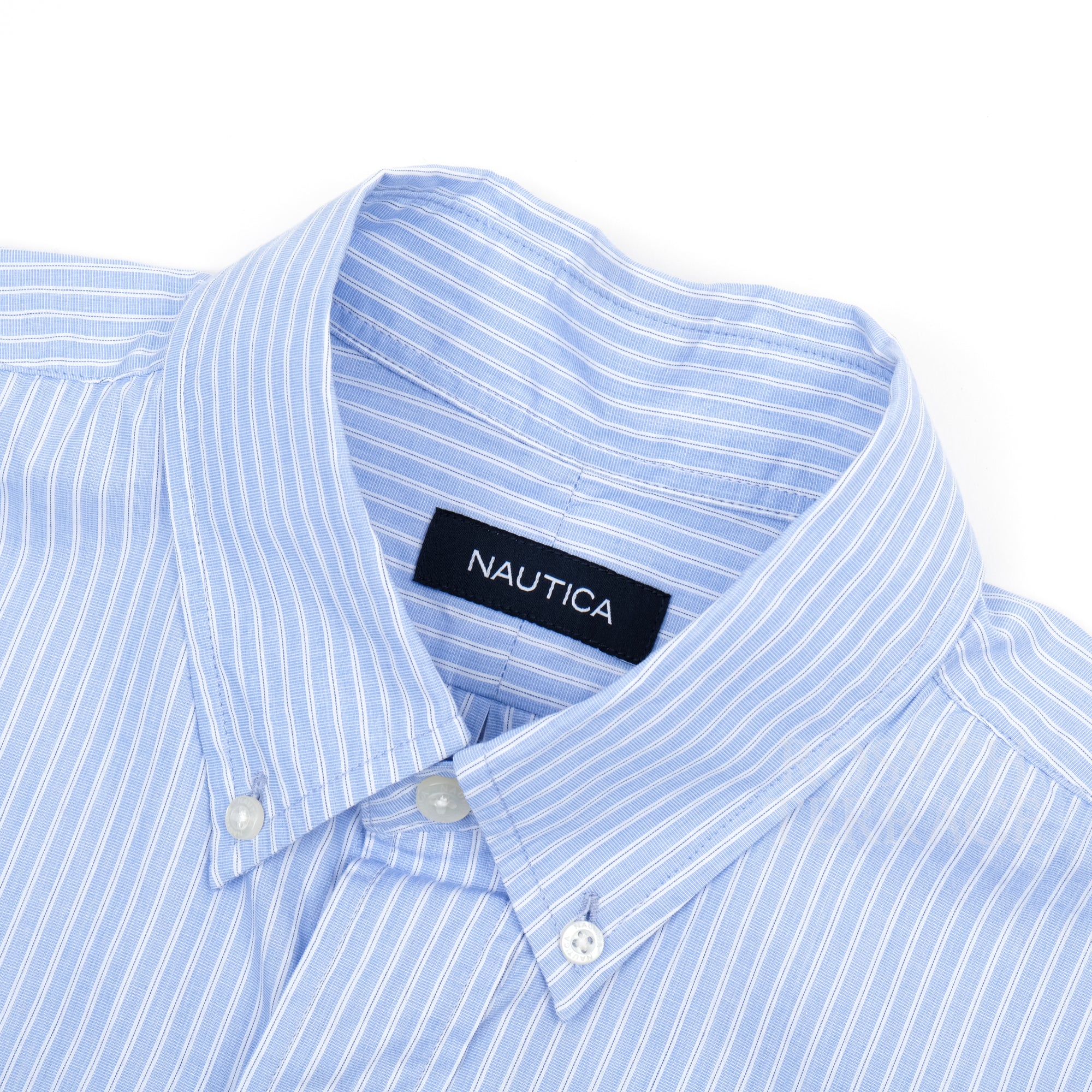 【NAUTICA JAPAN / REGULAR B.D. SHIRT (BLUE STRIPE) / SIZE M】