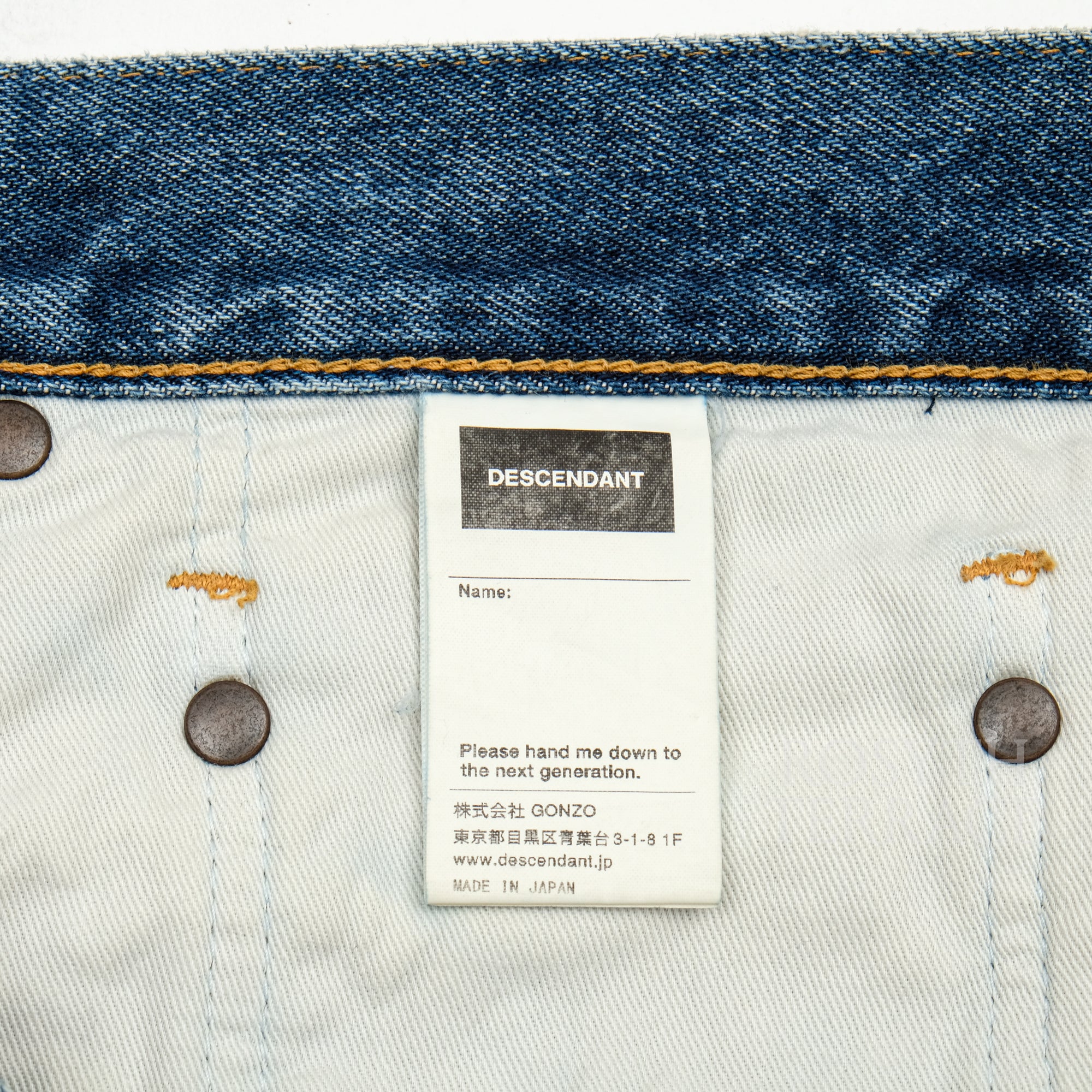 【DESCENDANT / HAMPTON DENIM SHORTS / SIZE 2】