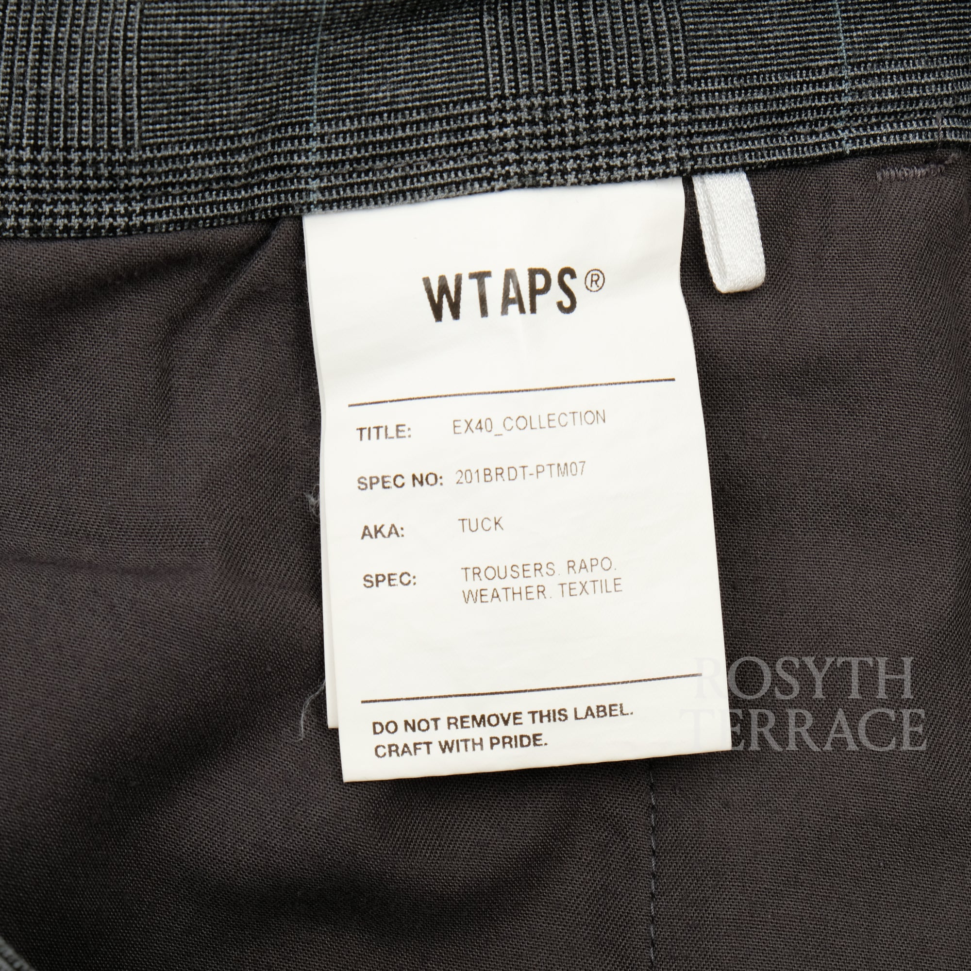 【WTAPS / TUCK TROUSERS (RAPO WEATHER TEXTILE) / SIZE 3】