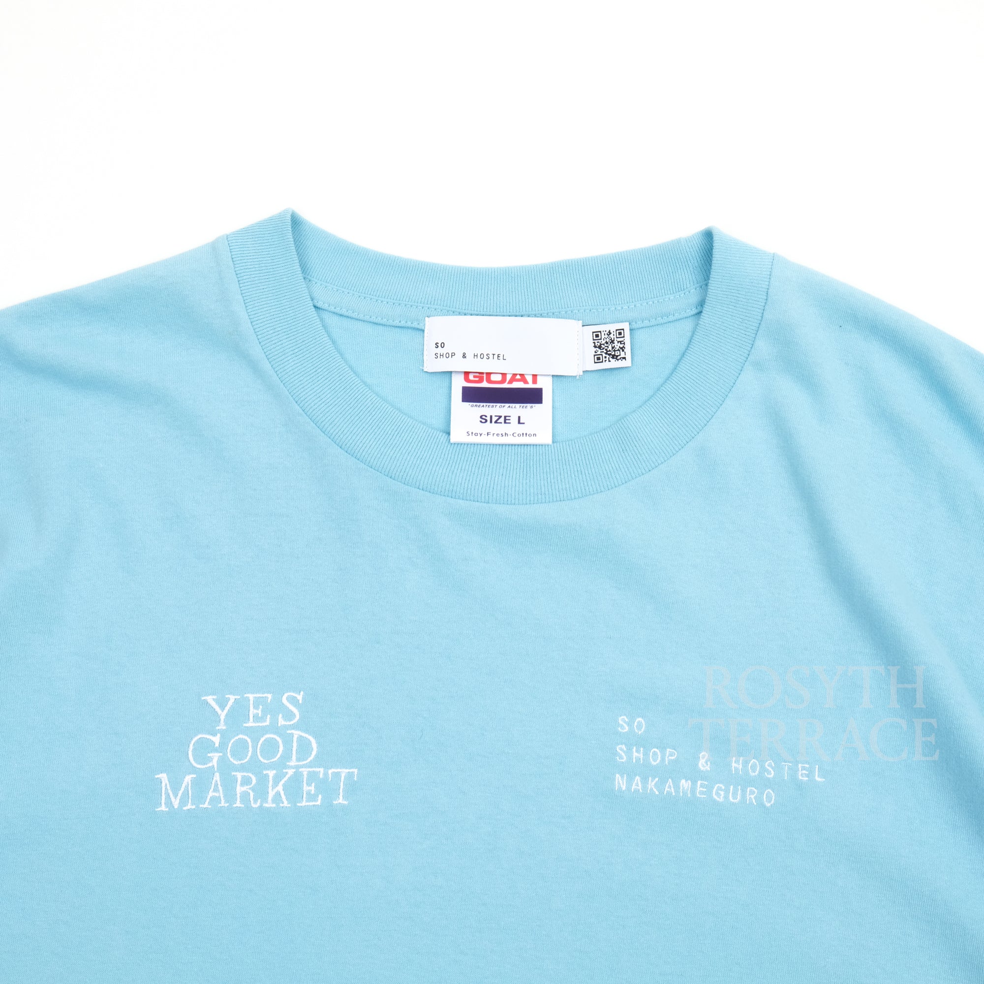 【YES GOOD MARKET x SO SHOP & HOSTEL / LOGO SS TEE / SIZE L】