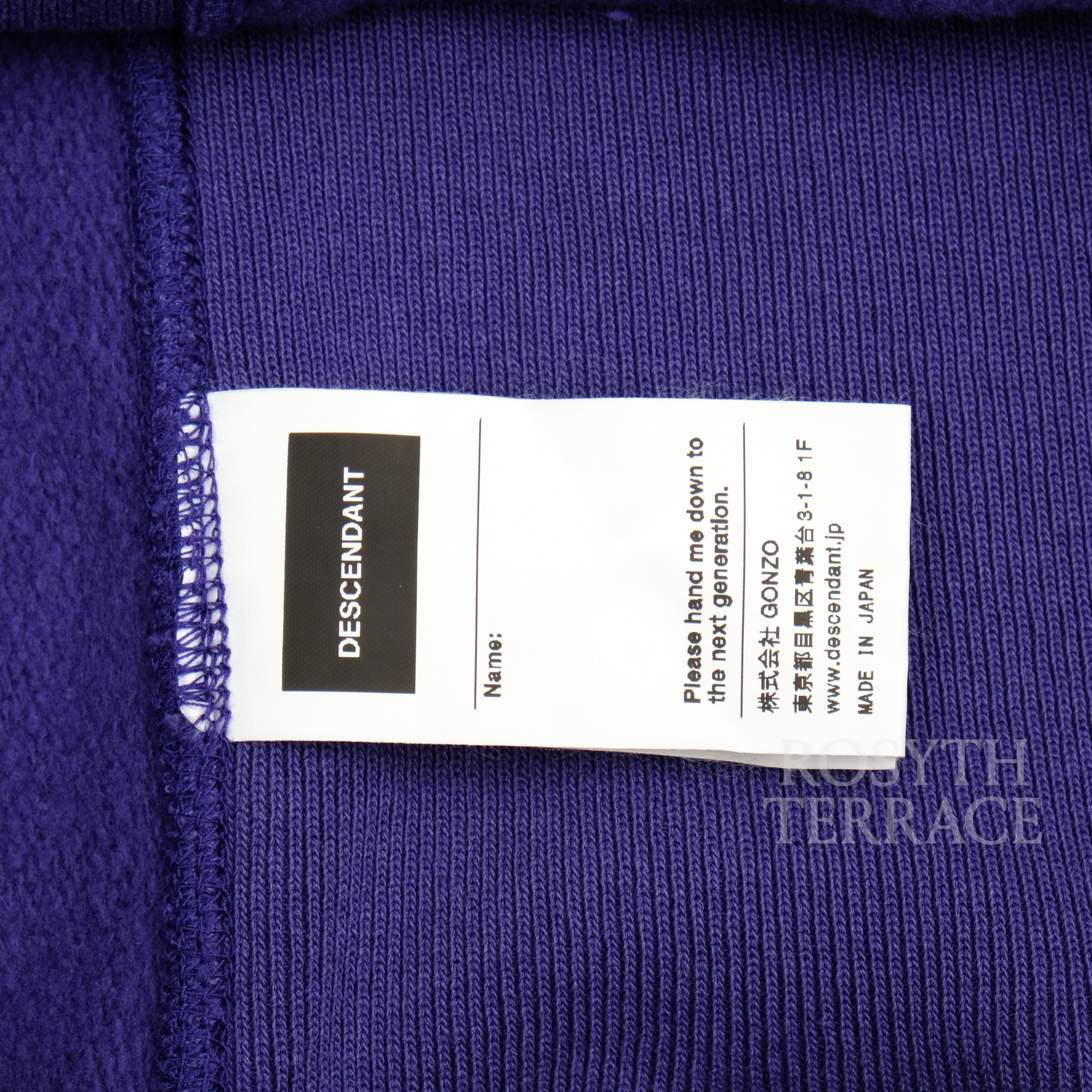 【DESCENDANT / SLATERS CREW NECK SWEATSHIRT / SIZE 2】