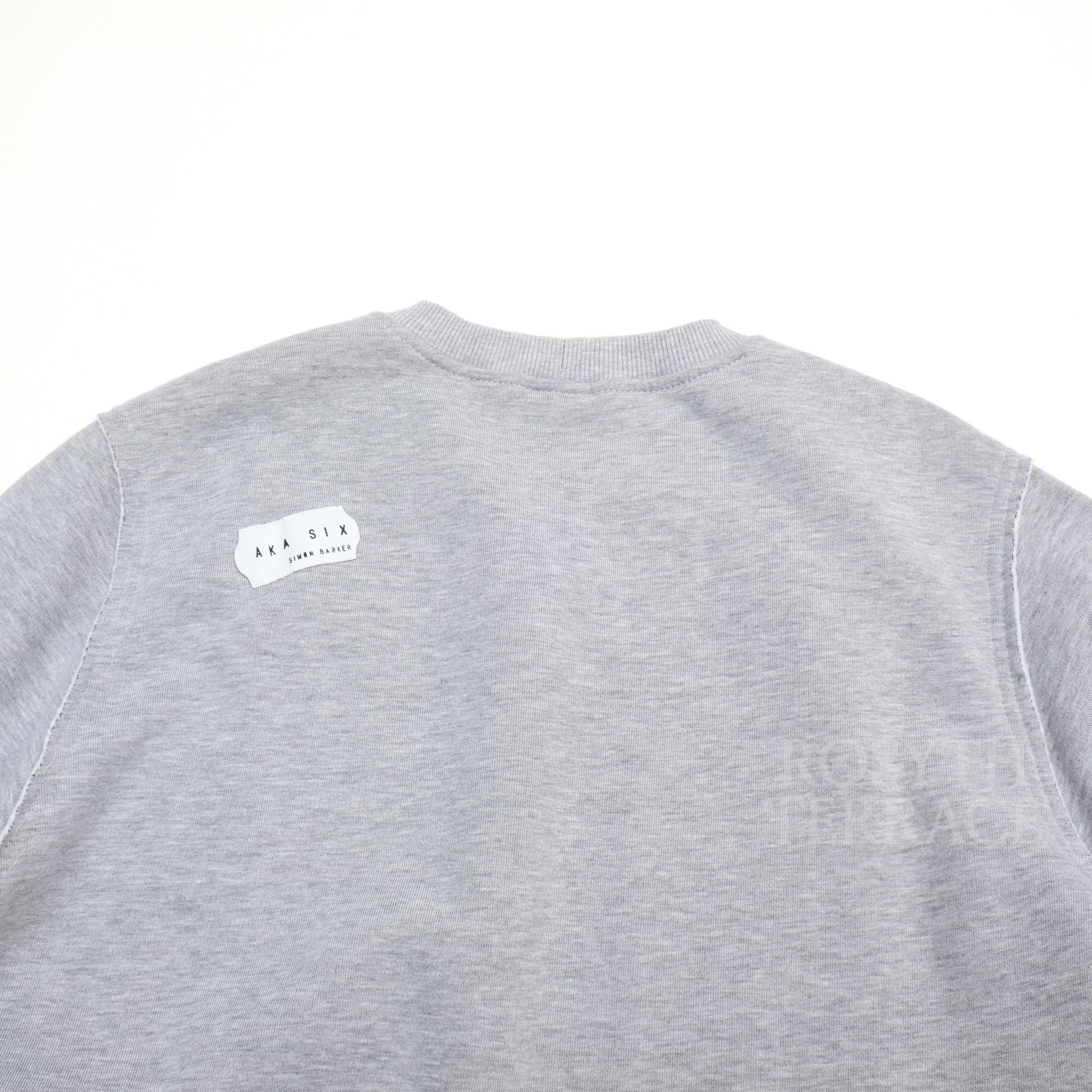 【AKA SIX BY SIMON BARKER / INVERTED CREW SWEAT GRAY / SIZE XL】