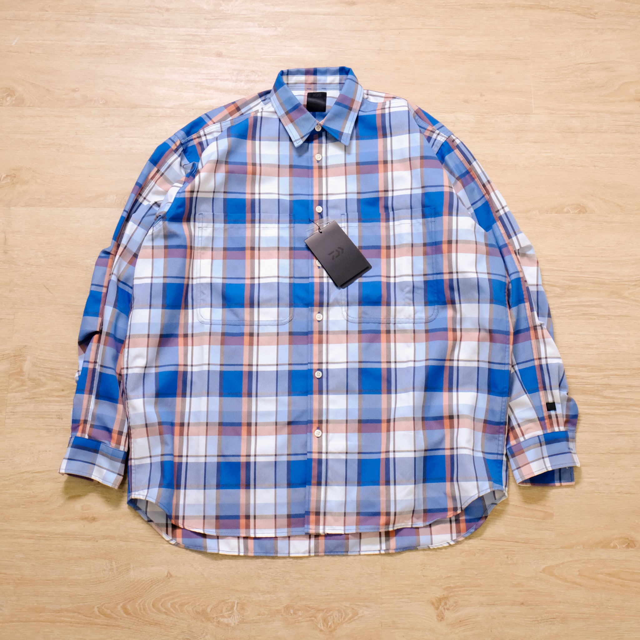 【DAIWA PIER39 / TECH WORK SHIRT FLANNEL (BLUE PLAID) / SIZE M】