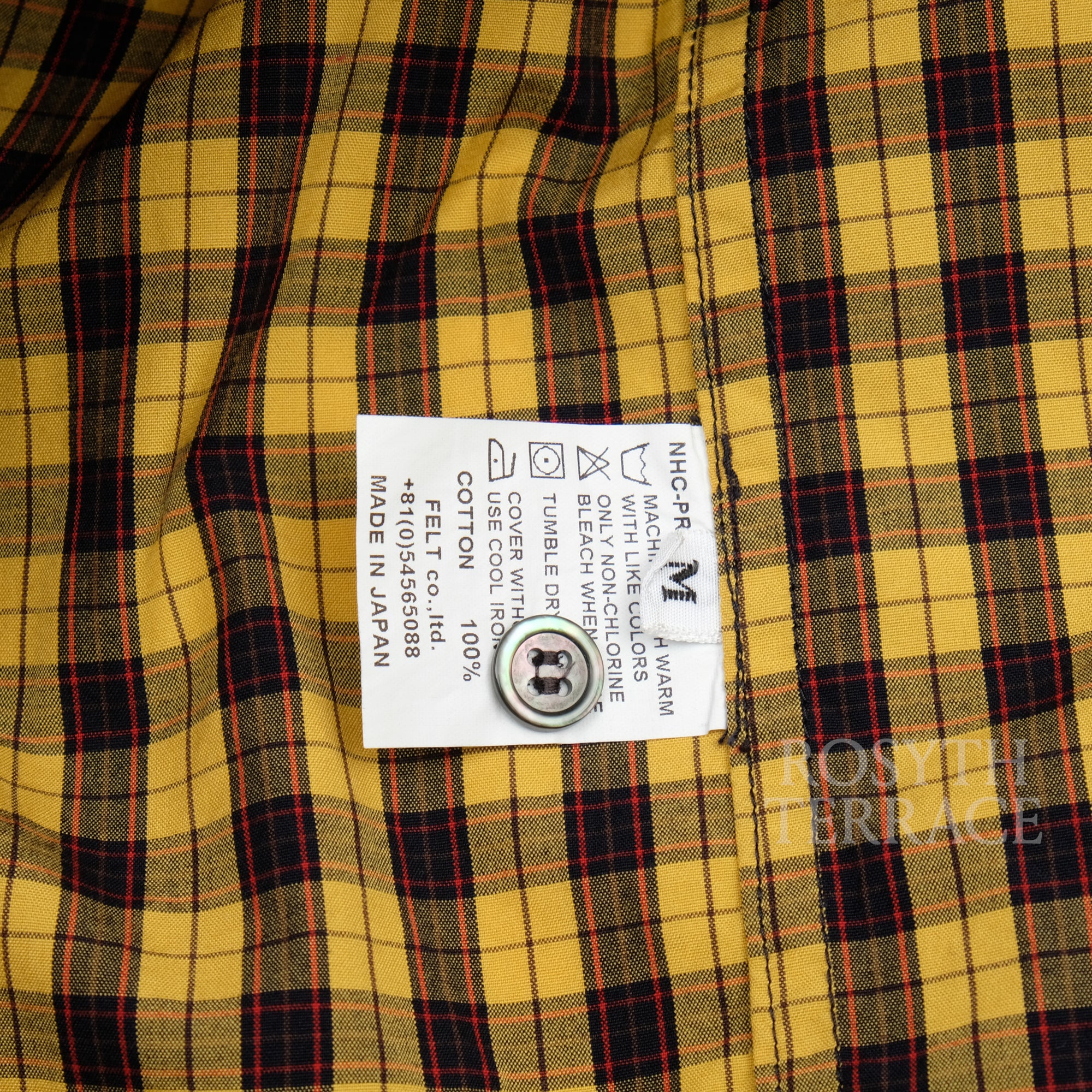 【NATURAL HIKING CLUB / NHC SURVEY SHIRT III (YELLOW CHECK) / SIZE M】