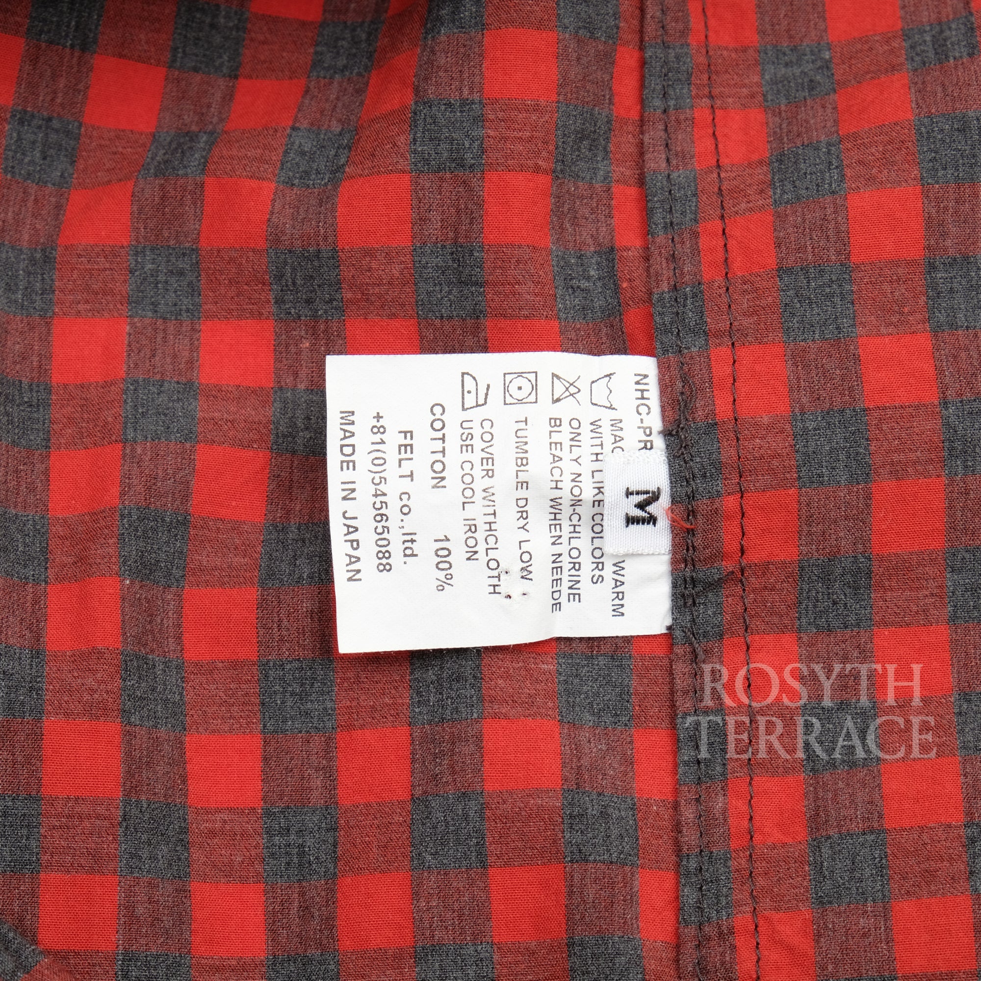 【NATURAL HIKING CLUB / NHC SURVEY SHIRT III (RED CHECK) / SIZE M】