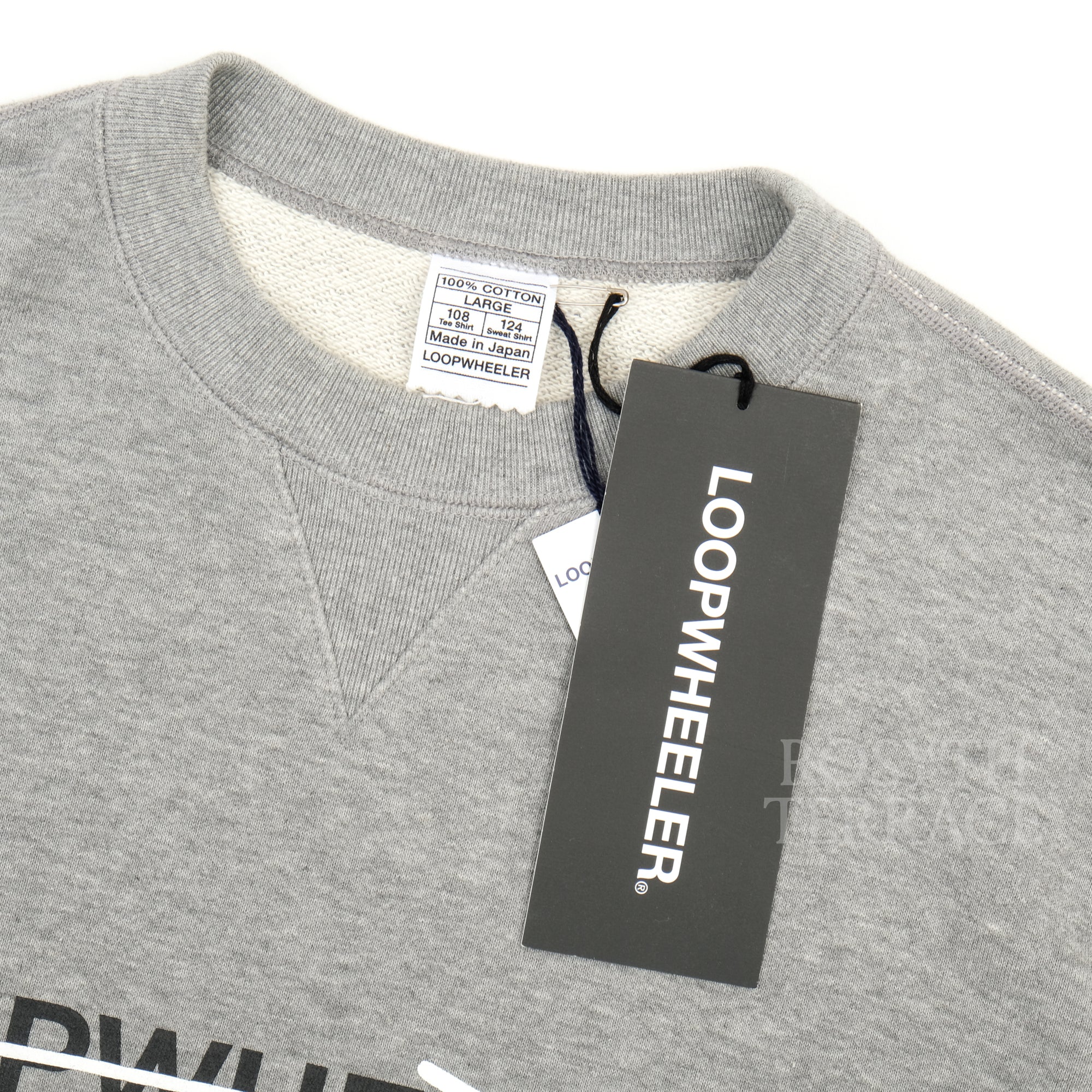 【LOOPWHEELER x KAIKADO x YOICHIRO UCHIDA / FUTURE VINTAGE LOGO CREW SWEAT / SIZE L】