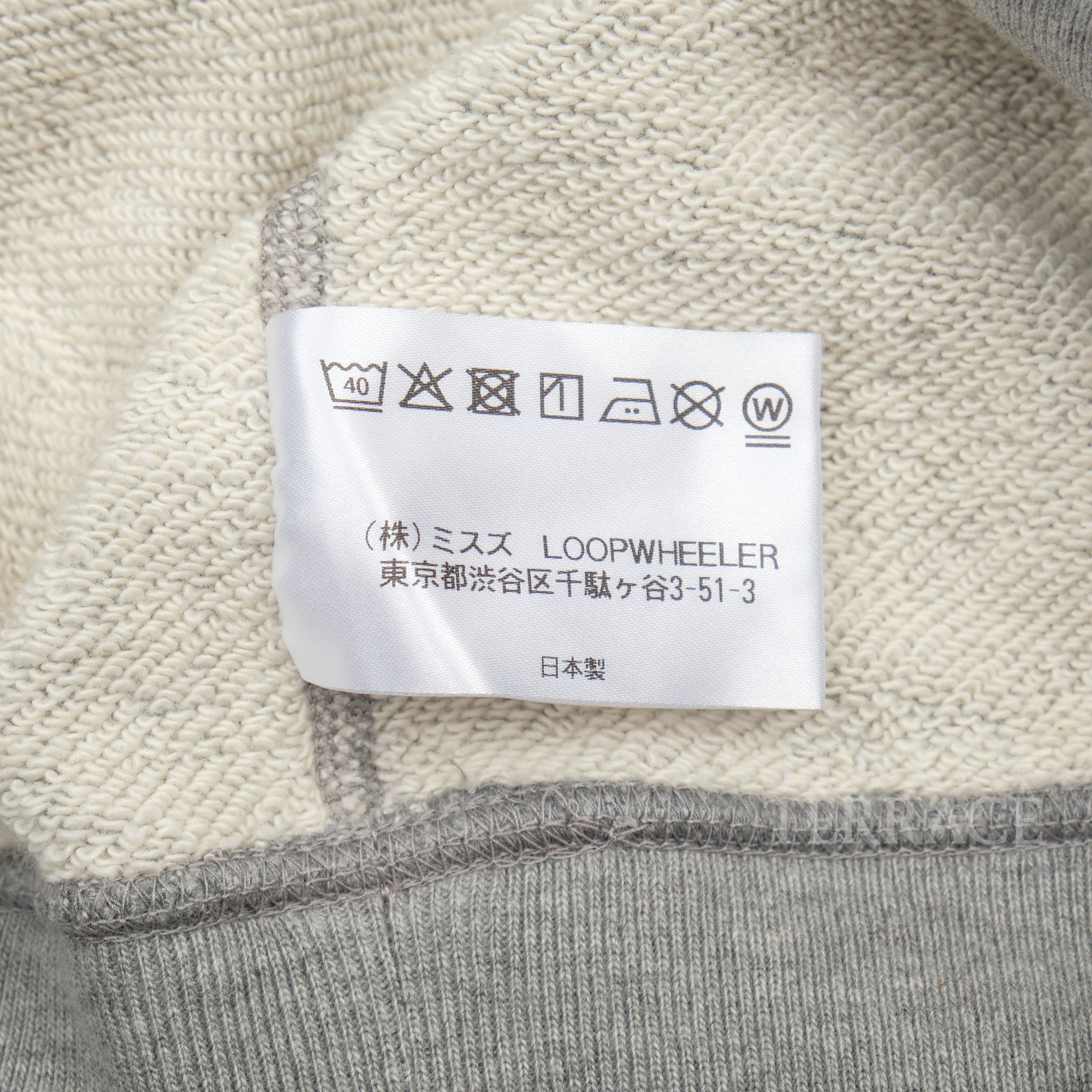 【LOOPWHEELER x KAIKADO x YOICHIRO UCHIDA / FUTURE VINTAGE LOGO CREW SWEAT / SIZE L】