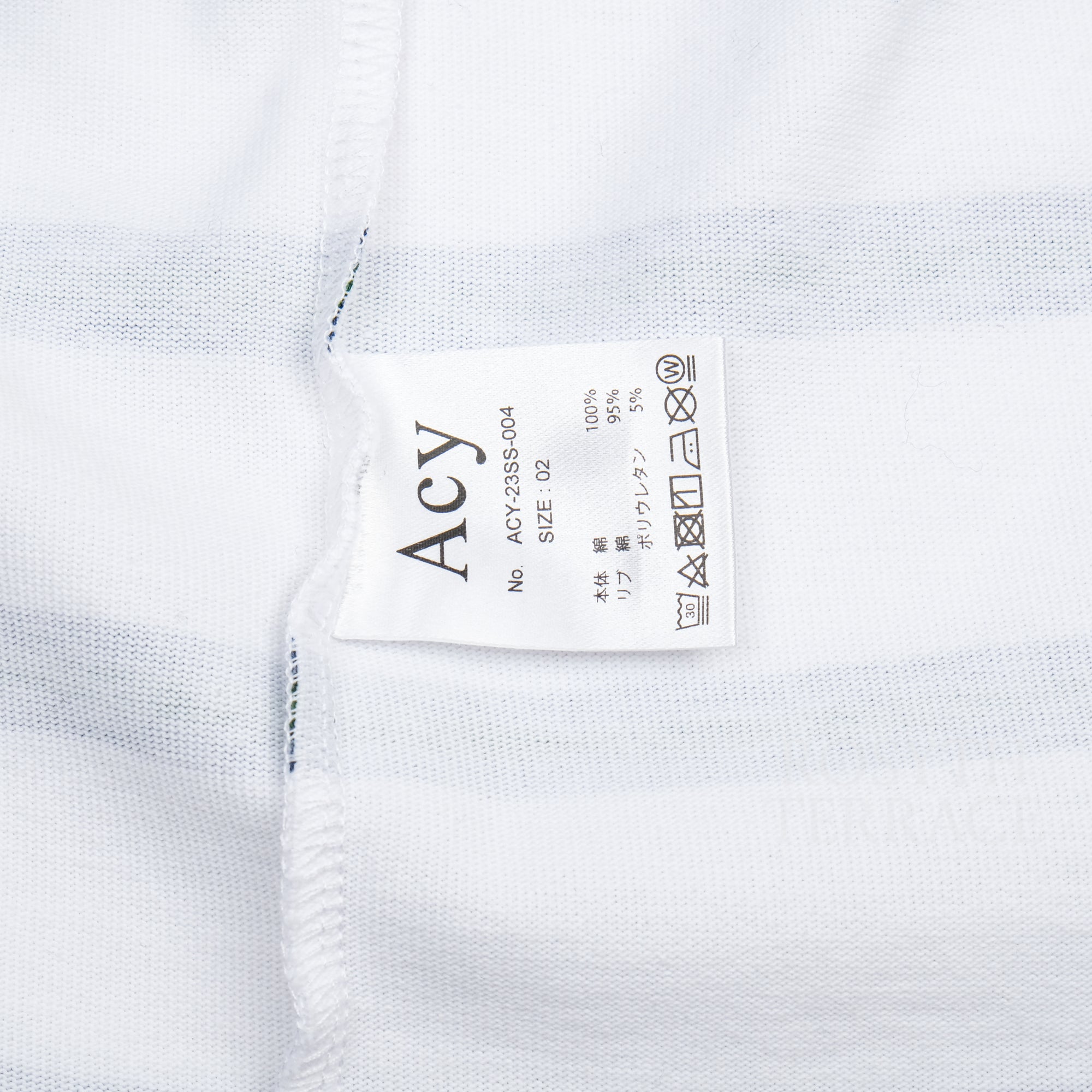 【Acy / BORDER SS TEE / SIZE 2】