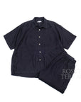 【CAHLUMN / LINEN OPEN COLLAR SHIRT & GYM PANTS / SIZE L】