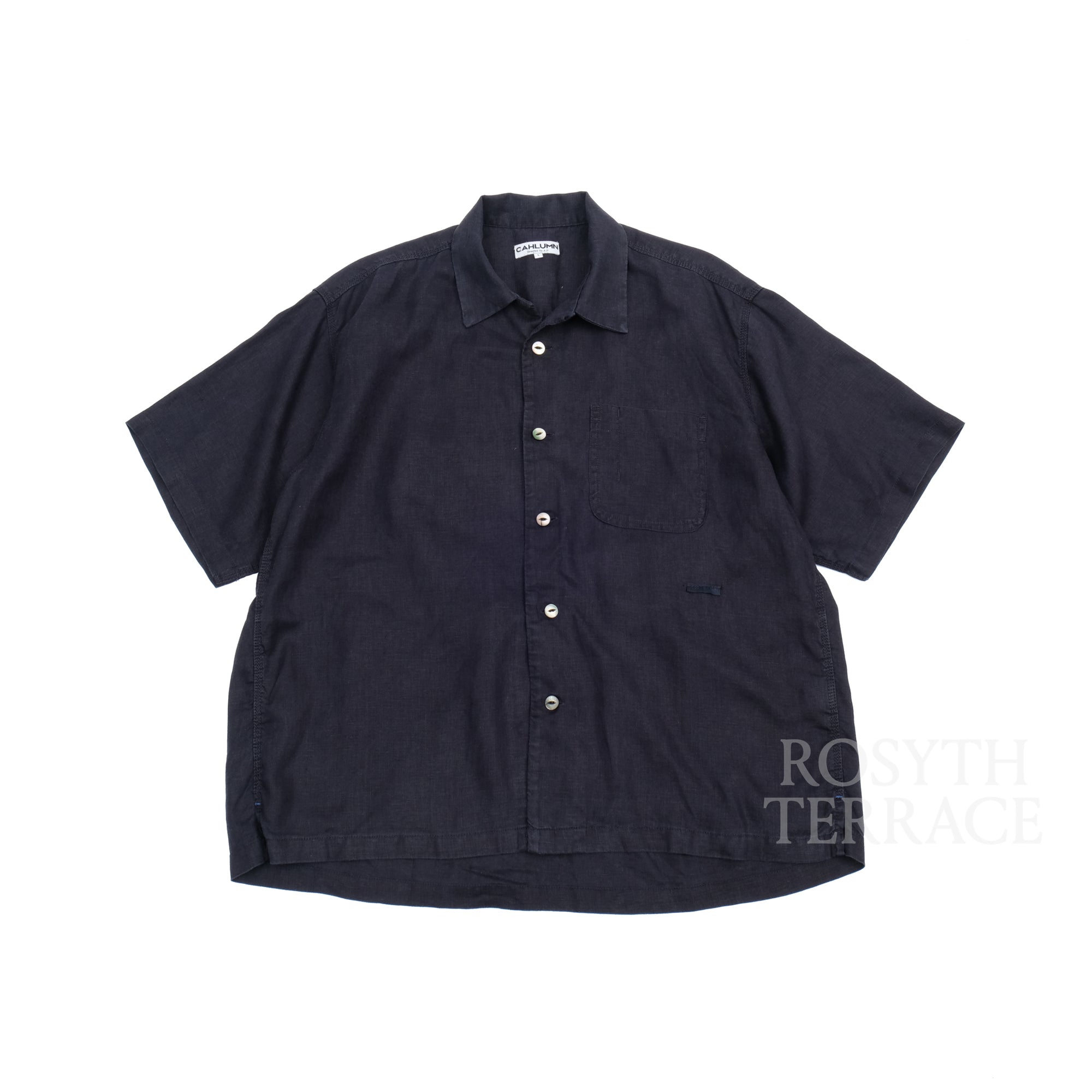 【CAHLUMN / LINEN OPEN COLLAR SHIRT & GYM PANTS / SIZE L】