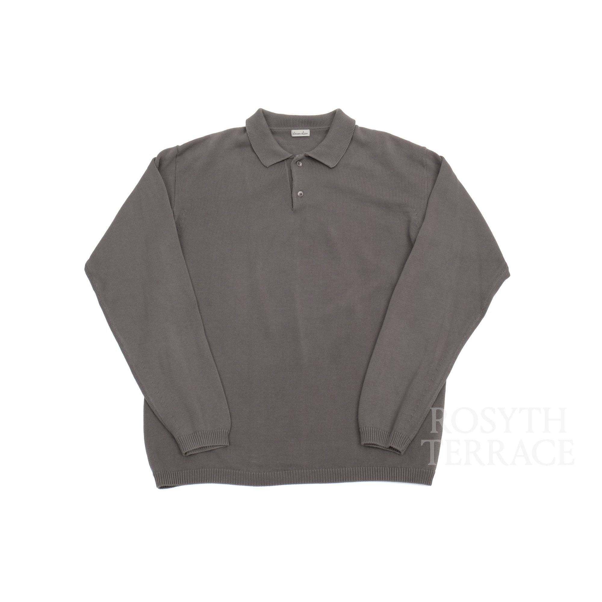 【steven alan / GASS LS KNIT POLO SHIRT / SIZE L】