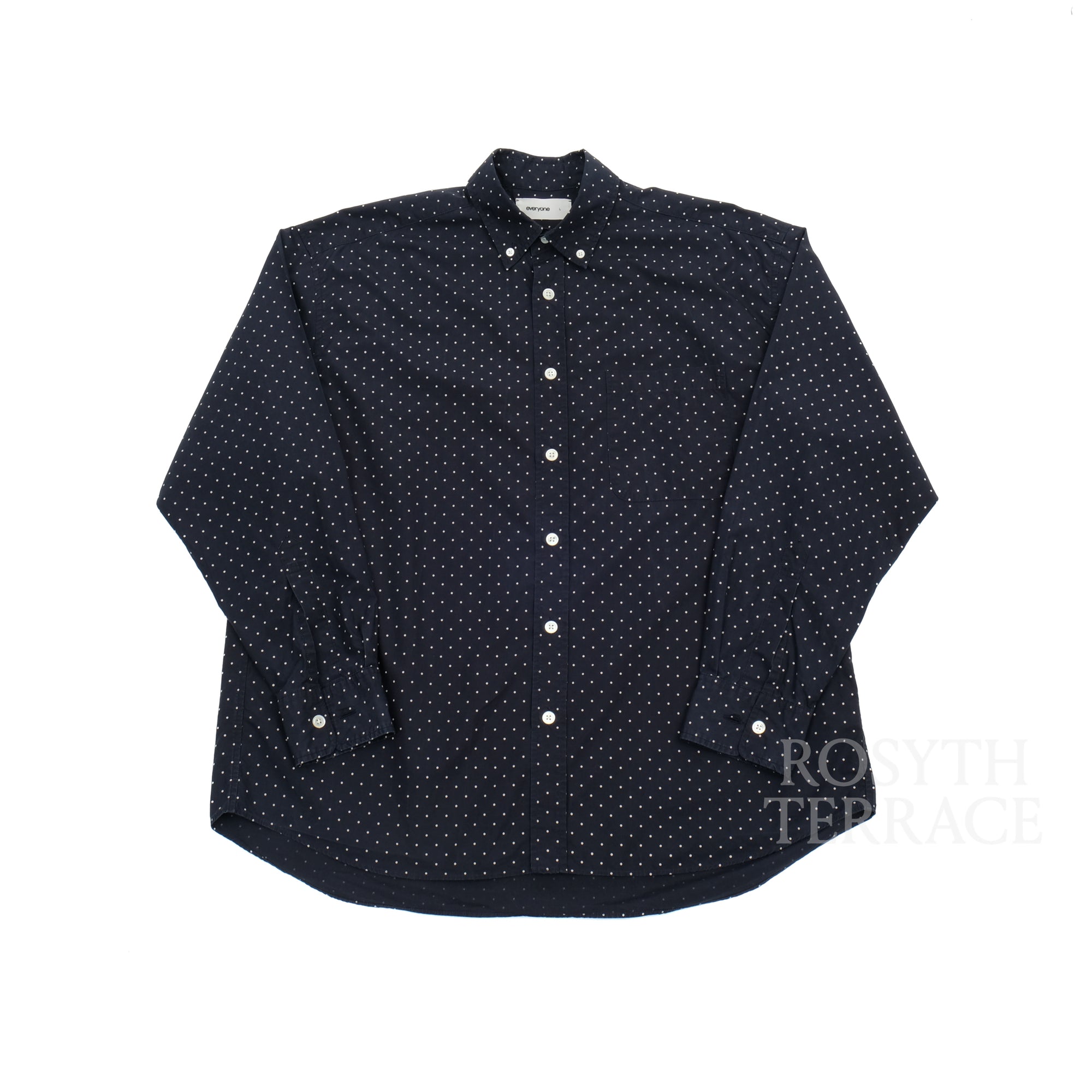【everyone / DOTTED BUTTON DOWN SHIRT / SIZE L】